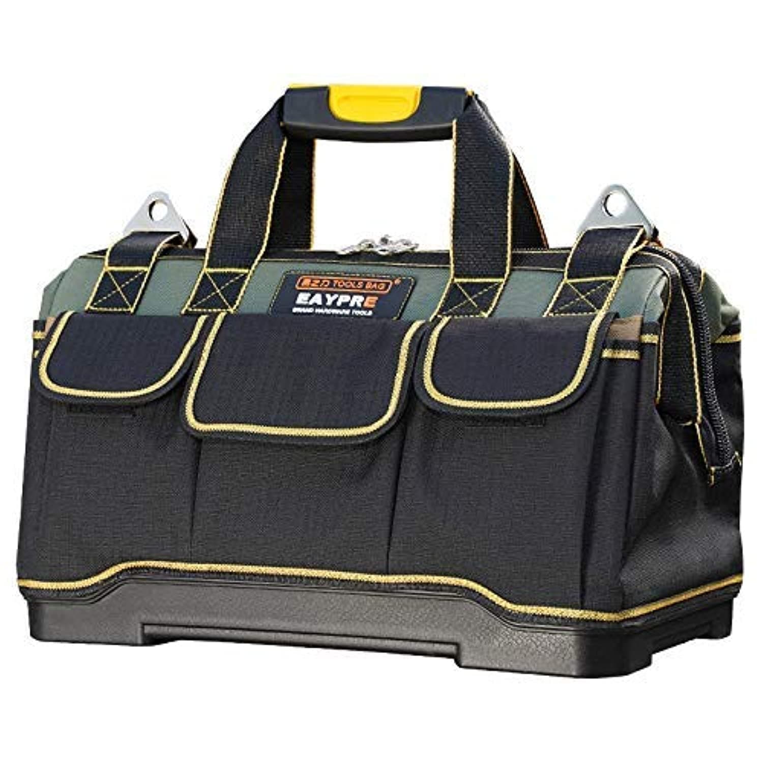 16-Inch Tool Bag With PVC Base - Multi-Functional Large Capacity Waterproof Tote for Electricians and Carpenters