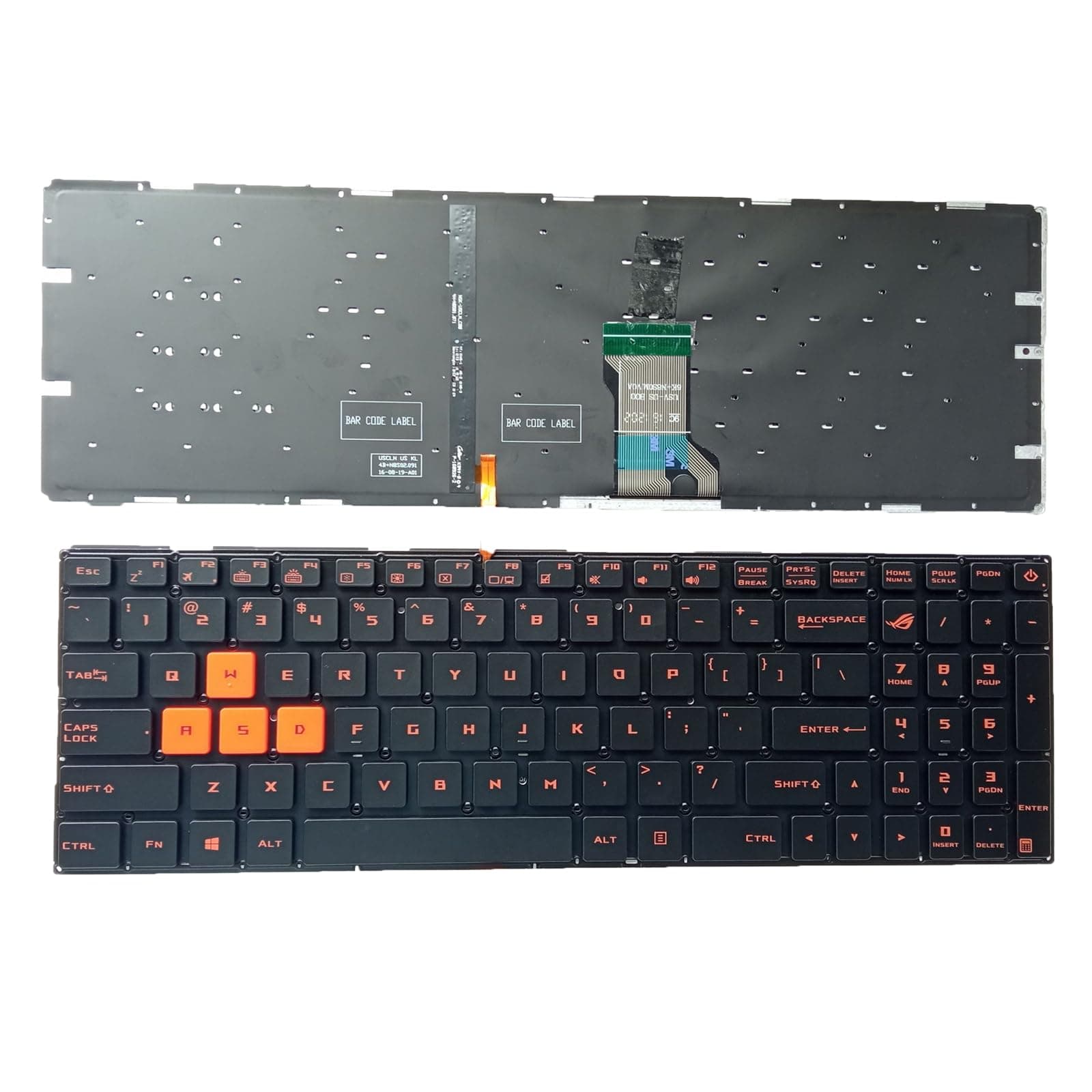 New for ASUS Rog GL502VM GL502VS GL502VT GL702VS GL702VM US Backlit Keyboard Orange Printing