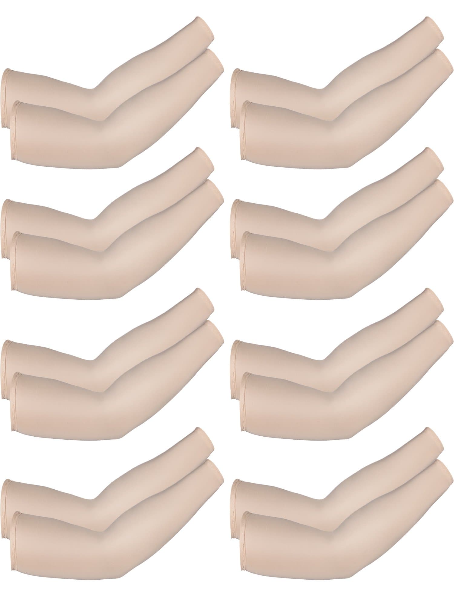 Mudder 8 Pairs Unisex UV Protection Arm Cooling Sleeves Ice Silk Arm Cover