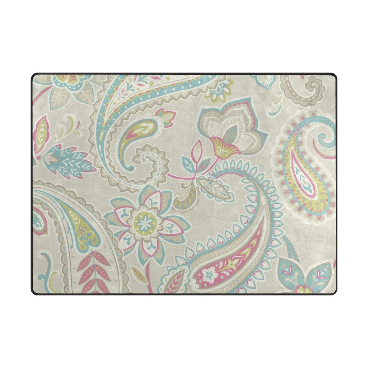 MALPLENA Holden Décor Indira Paisley Wallpaper area rug anti slip pad Entry Way Door Mat Floor Mats Shoes Scraper