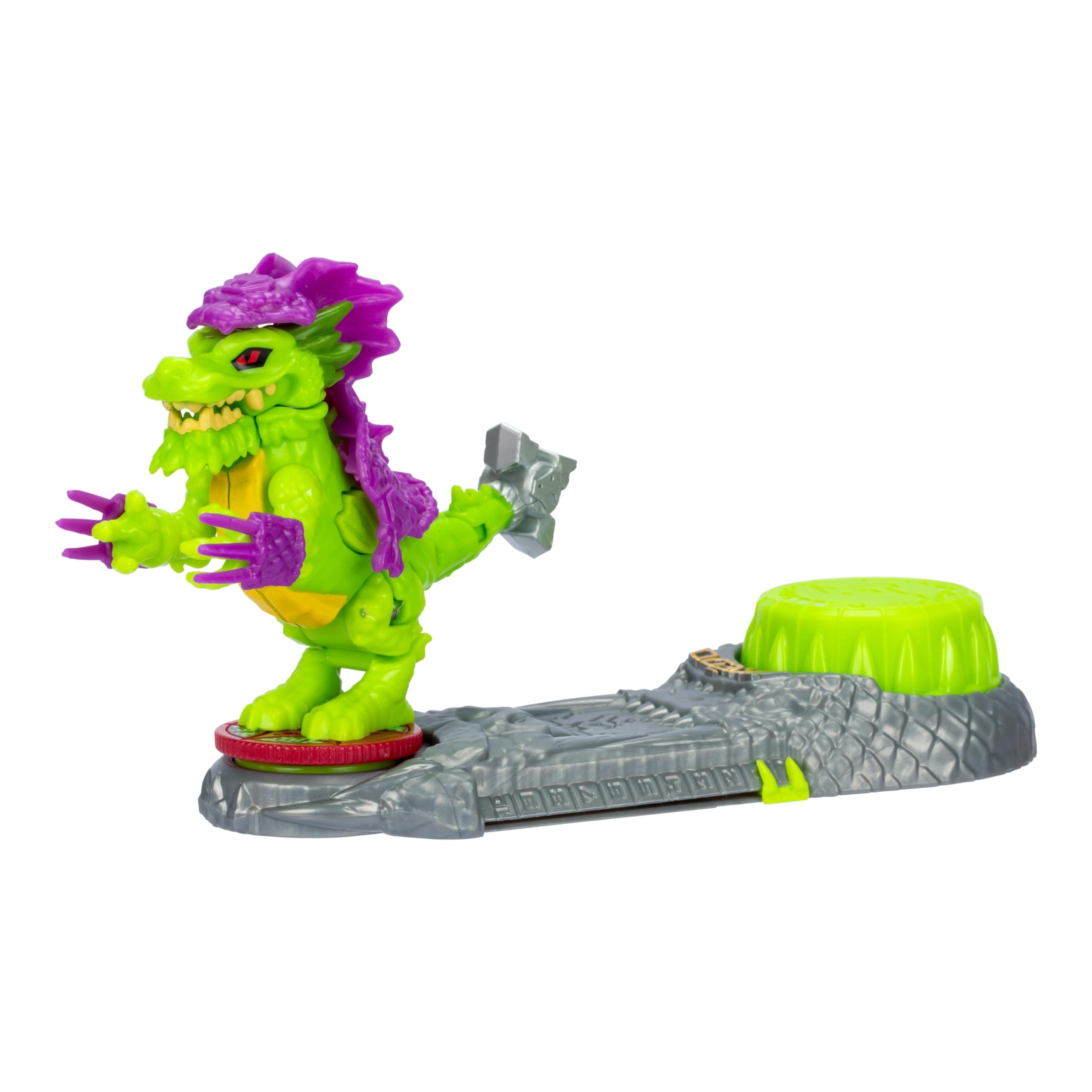 Akedo Ninja Bosses Legends Venom Claw, 3-Inch Fighter Figure with 360° Tail Attack and Claw Attack, Double Strike Armor that Can Be Removed Alone