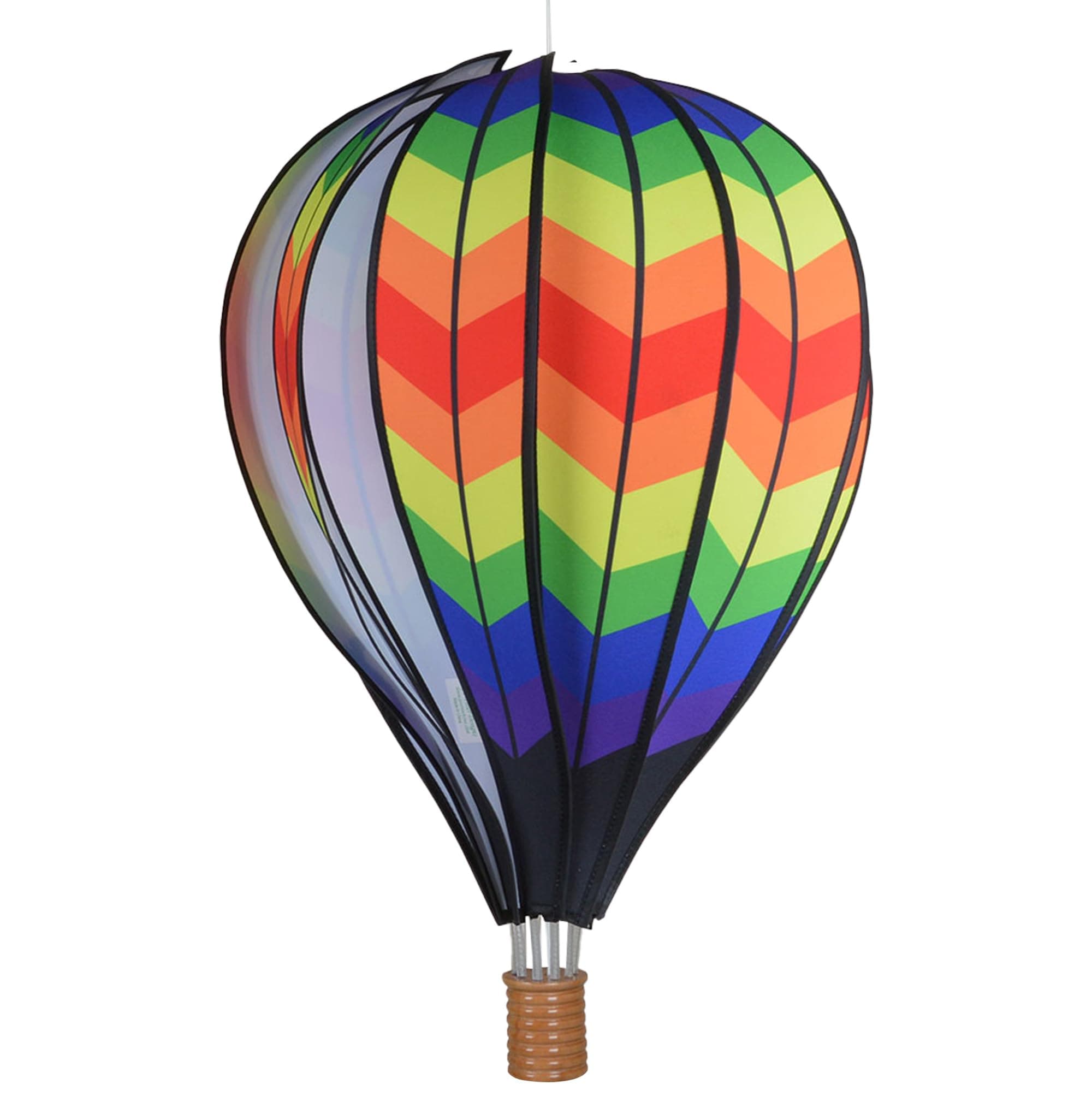 Premier Kites 22 in. Hot Air Balloon - Double Chevron Rainbow