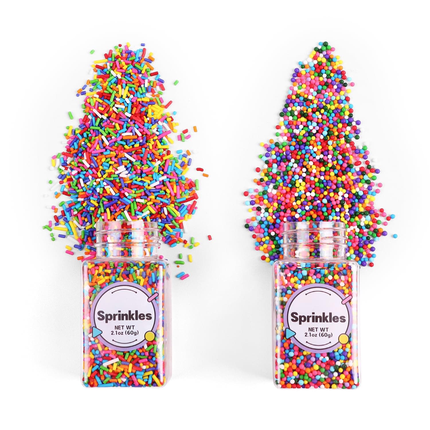 Rainbow Sprinkles, Confetti Sprinkles Bulk, Rainbow Sprinkles for Cake Decorating, Chocolate, Cupcake, Baking Sprinkles, and Ice Cream Toppings. (120g/4.2oz)