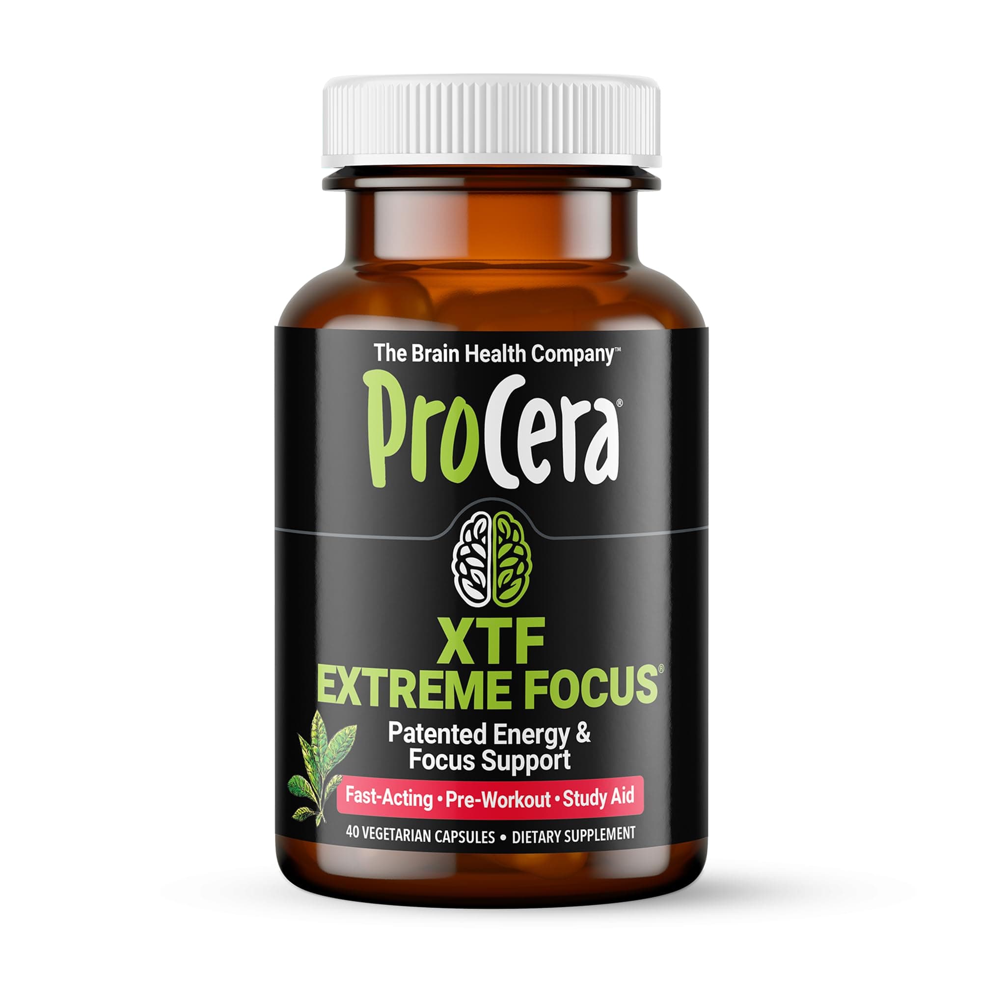 Procera XTF - Perfect Study Aid - Immediate Results - Improved Focus & Memory Retention - Increased Oxygen & Blood Flow - Mental Clarity - Energy Boost - Slow Cognitive Decline - 40 Count