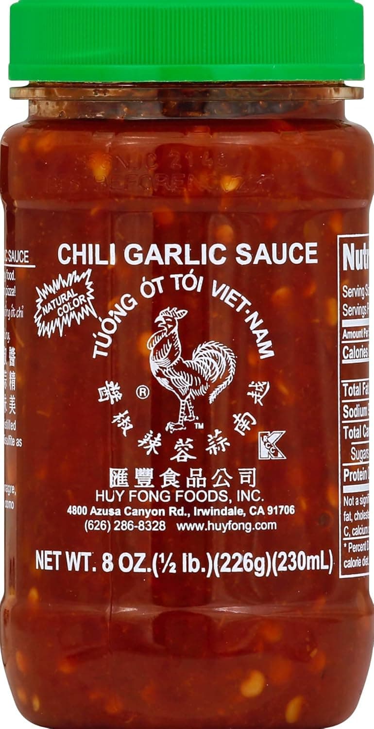 Chili Garlic Sauce, 8 oz (1 Pack) - Premium Spicy and Flavorful Asian Condiment, Ideal for Cooking, Dipping, and Enhancing Dishes