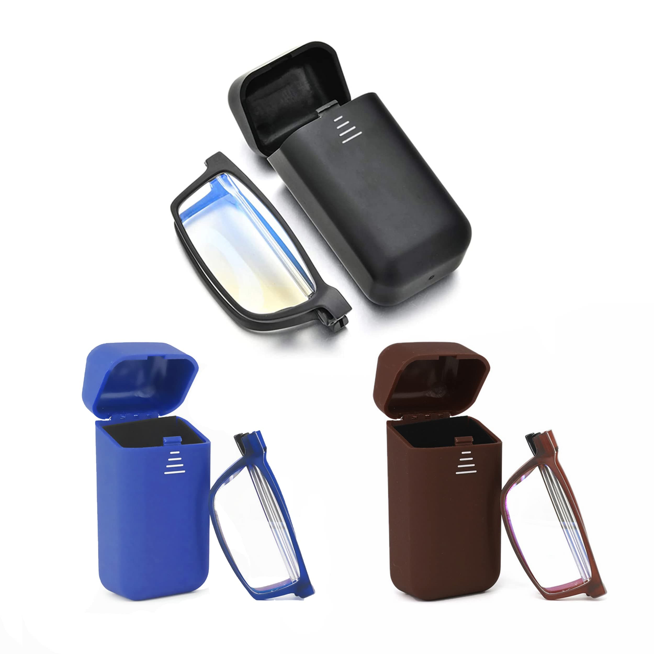 Folding Reading Glasses - Foldable Portable Readers For Men Women With Case