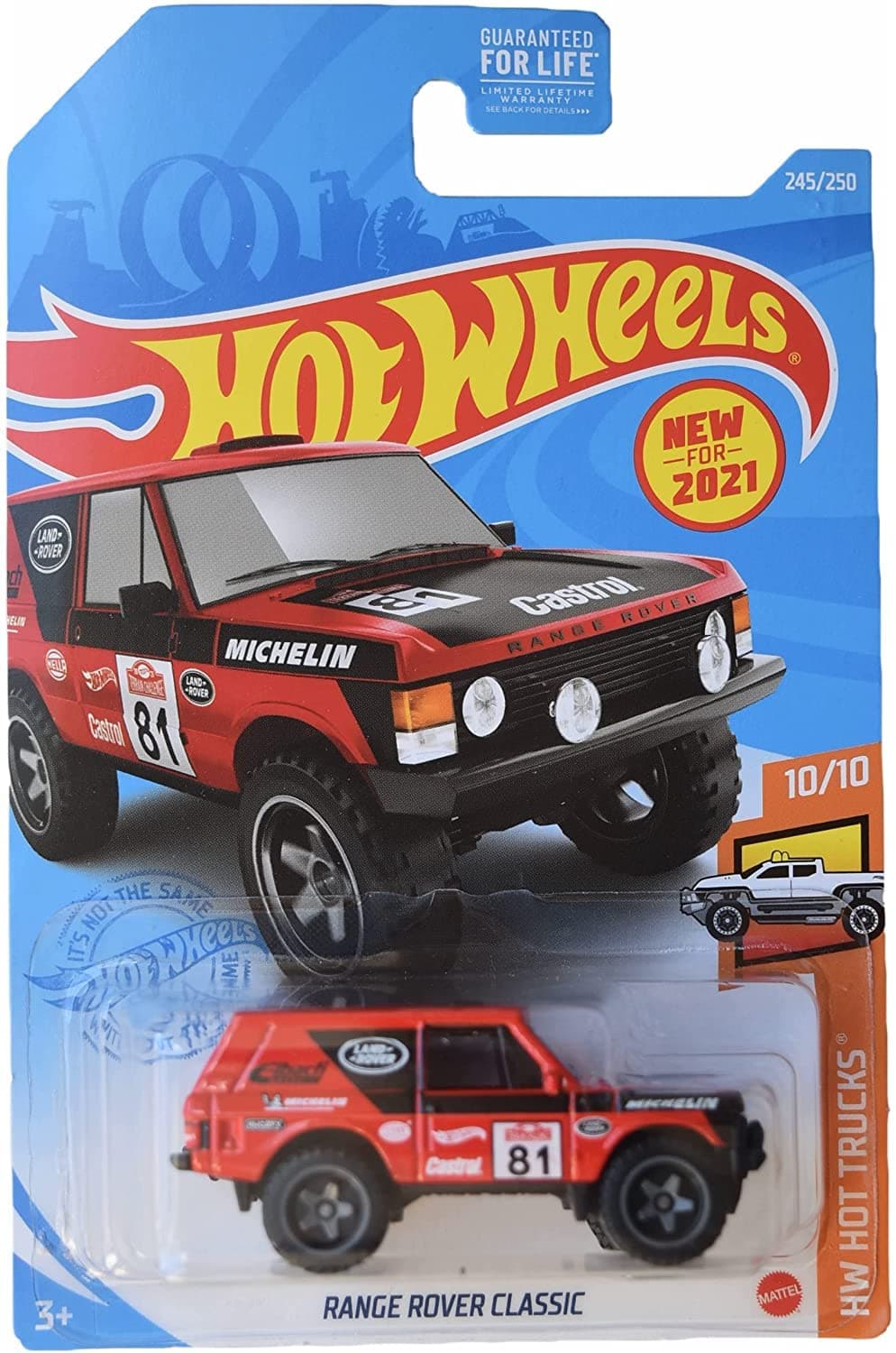 Hot Wheels Range-Rover Classic, [red] 245/250 Hot Trucks 10/10 Factory Sealed Exclusive