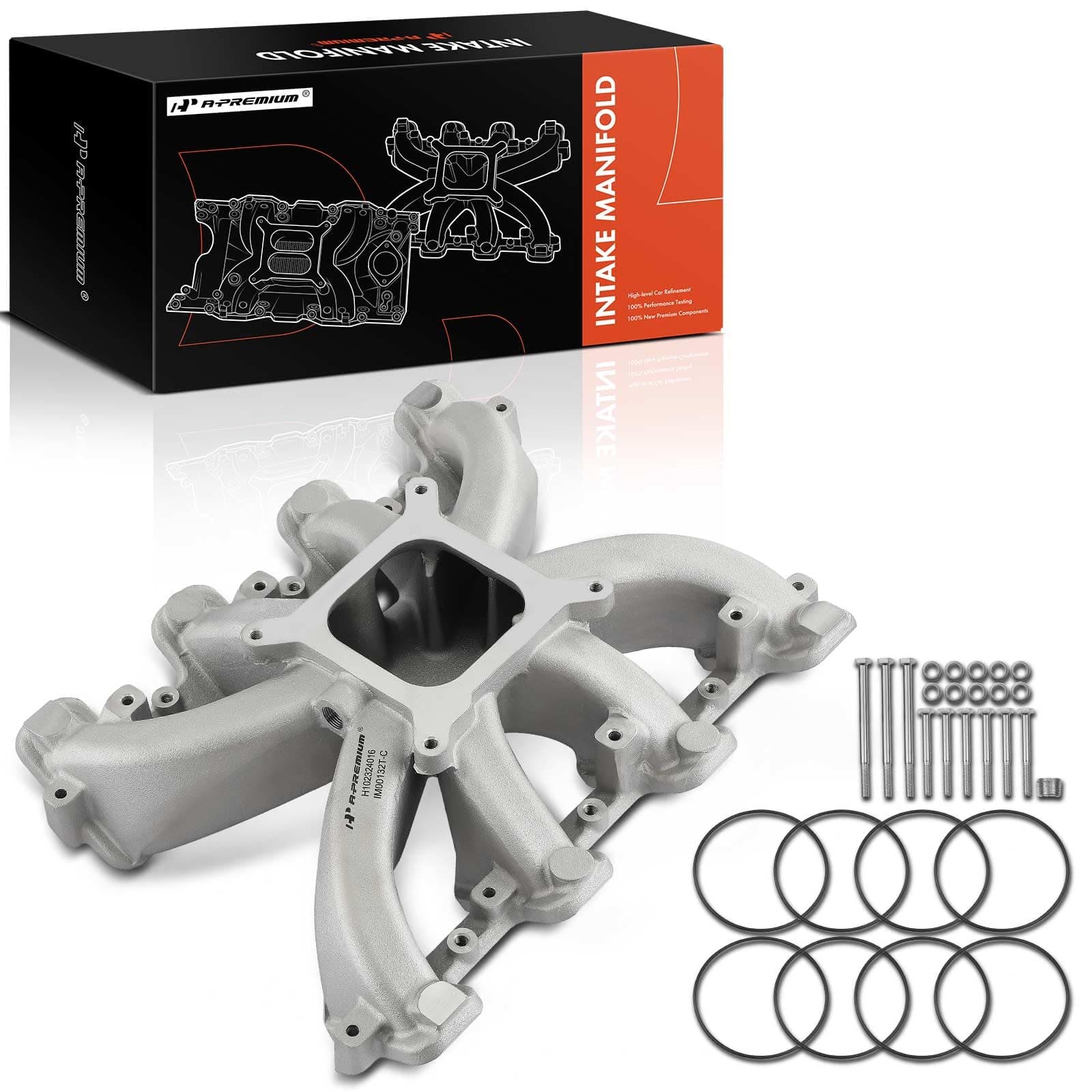 A-Premium Single Plane Mid-Rise Intake Manifold Compatible with GM LS1 LS2 LS6 Cathedral Port