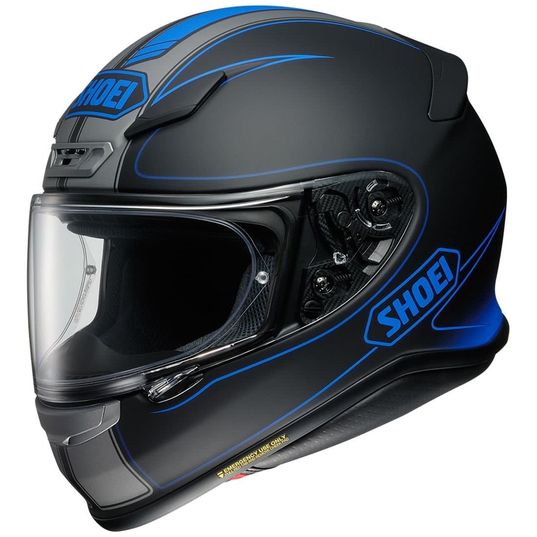 Shoei Flagger RF-1200 Street Racing Motorcycle Helmet TC-2 / Black/Grey/Blue Size Medium