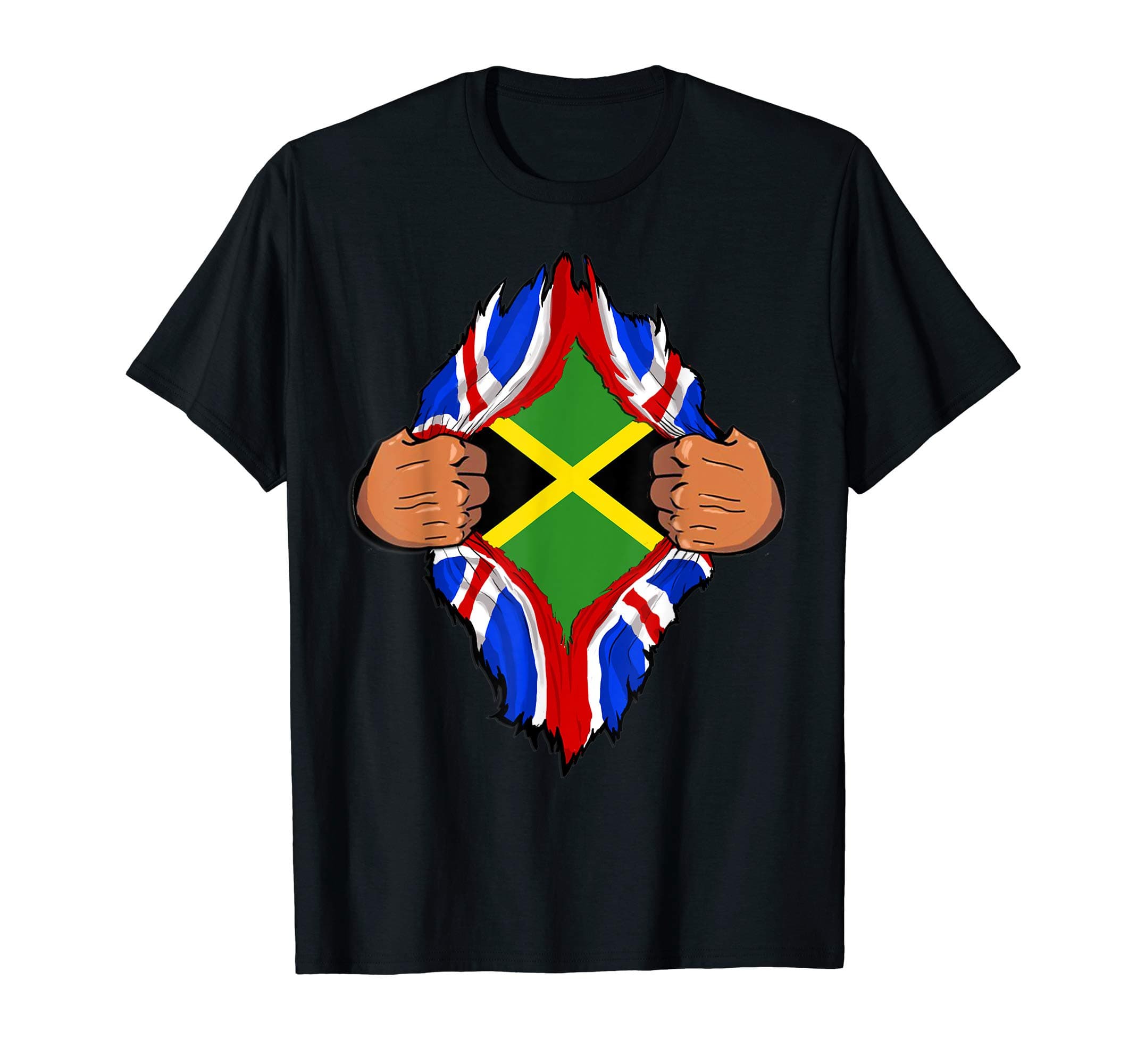 British flag jamaica flag t-shirtsjamaican Blood Inside me tshirt jamaica british flag gift T-ShirtOEKO-TEX STANDARD 100