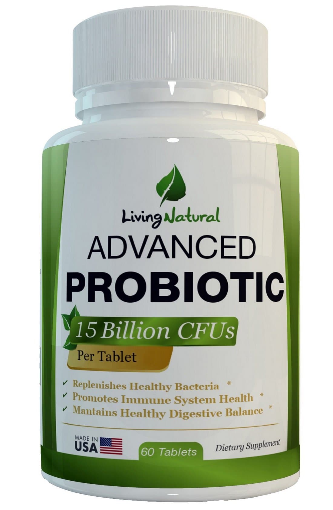 Advanced Probiotics Supplement for Healthy Digestion - Best Probiotic & Immune System Booster - Buy 3 Save 20% Buy 2 Save 10% - 60 Tablets Gluten and Dairy Free