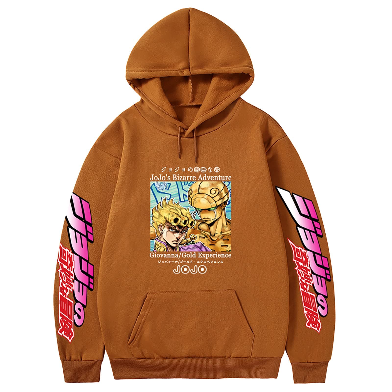 JoJo's Bizarre Adventure Giorno Giovanna Hoodie Giovanna Giorno Hoodie GioGio Sweatshirt Giorno Hoodie Casual Streetwear Pullover for Men Women Teens