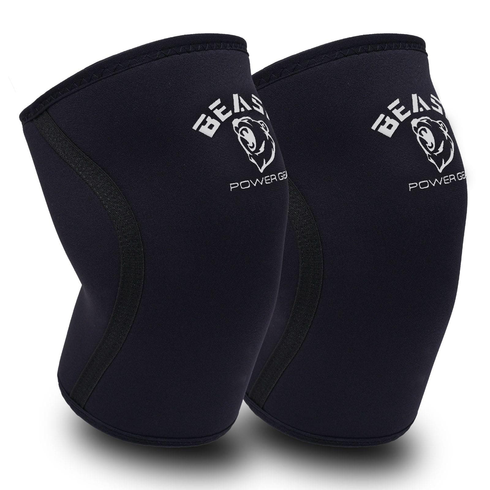 Beast Power Gear Neoprene Compression Knee Sleeves 7MM Support for Squats, Gym Strenght Training, Powerlifting, Weightlifting, Wrestling for Men & Women