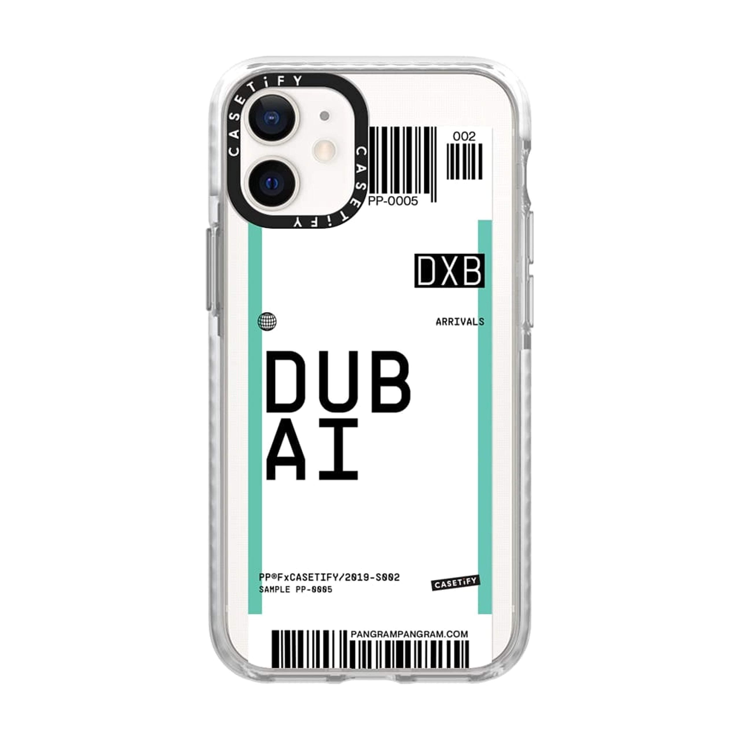Casetify PANGRRAM DUBAI 10 Ft. Ultra Impact Protection Shock Absorbing Cover, Anti-Microbial, Slim & LightWeight, Wireless Charging Compatible (iPhone 12 Mini, Pangram Dubai)