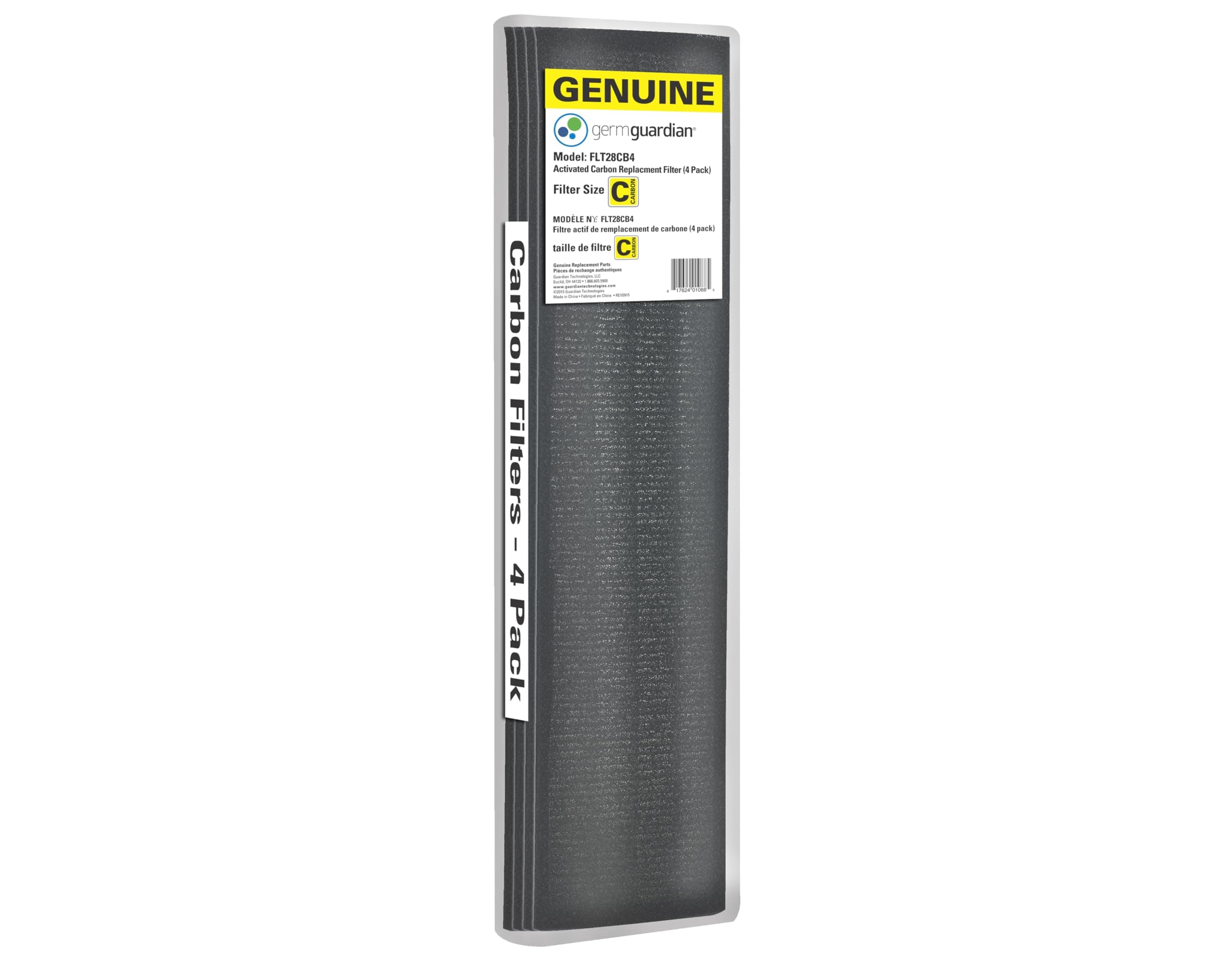GermGuardian FLT28CB4 Genuine Carbon Filter Replacements Air Purifiers, 4-Pack