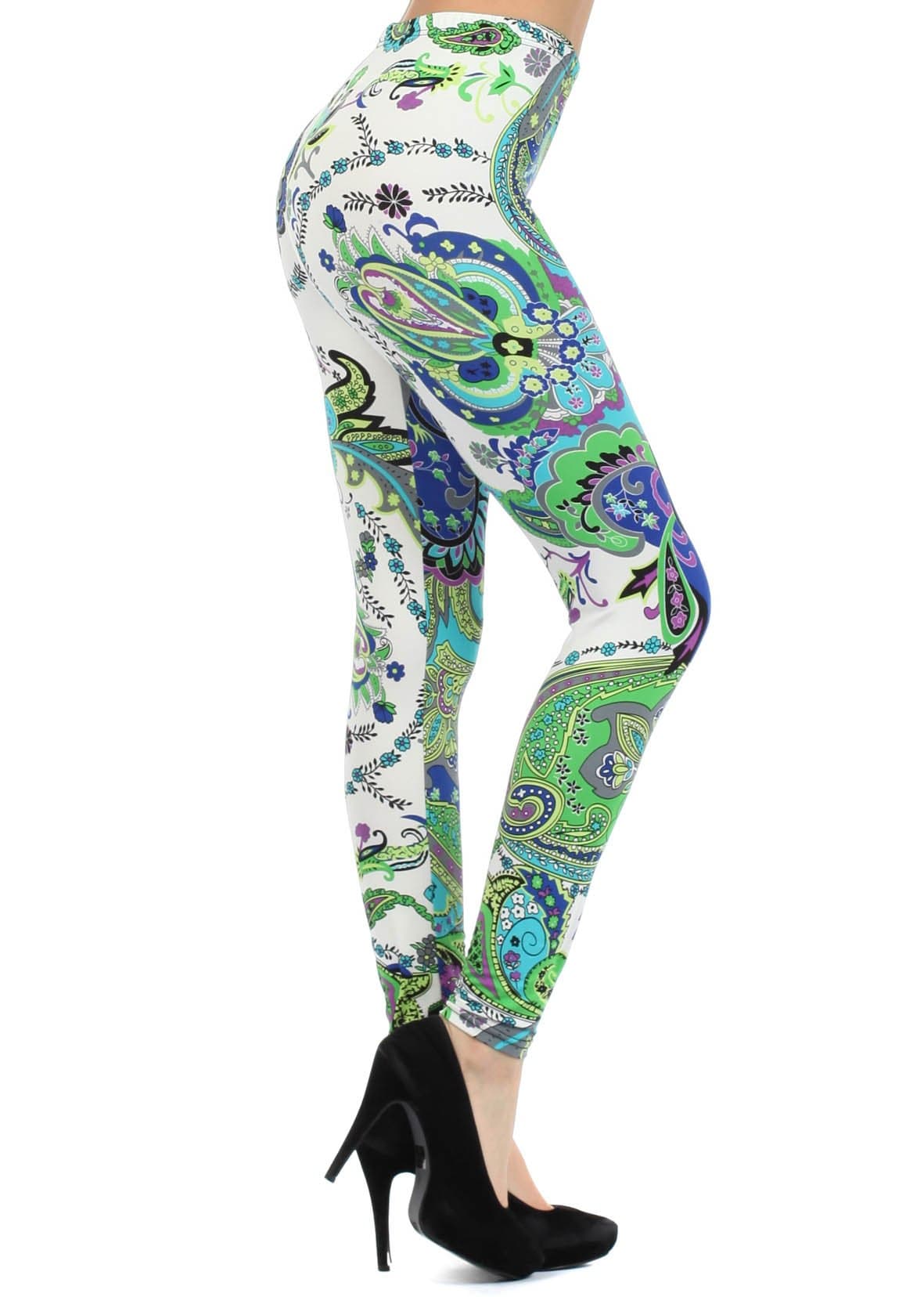 Psychedelia of Paisley Fashion Printed Legging