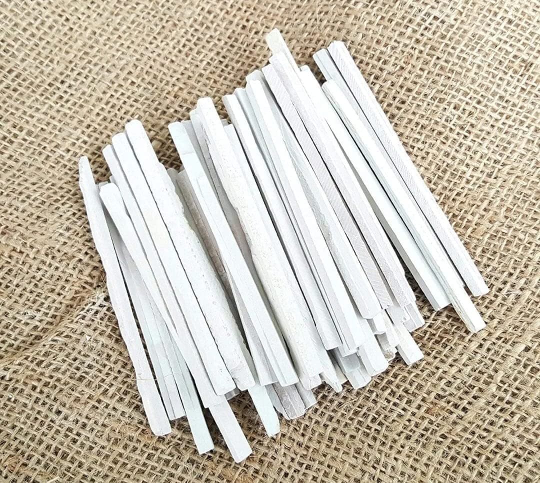 India's Best Edible Slate Pencils - Pack of 75 (500 grms) White & Natural Limestone Slate Chalk Bars
