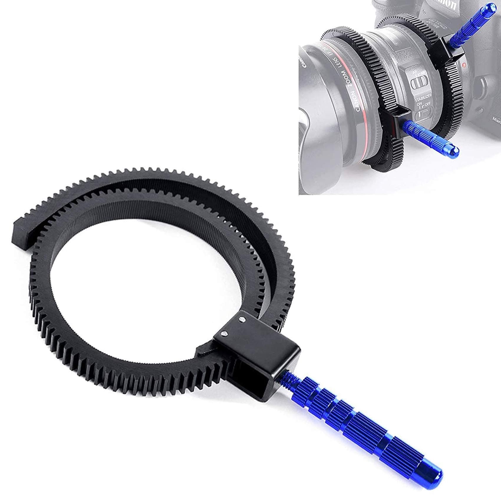 Zoom Gear Focus Ring Zoom Gear Focus with Aluminum Alloy Handle for DSLR Canon Nikon Digital SLR Camera Sony Pentax Panasonic Fujifilm Olympus Camcorder