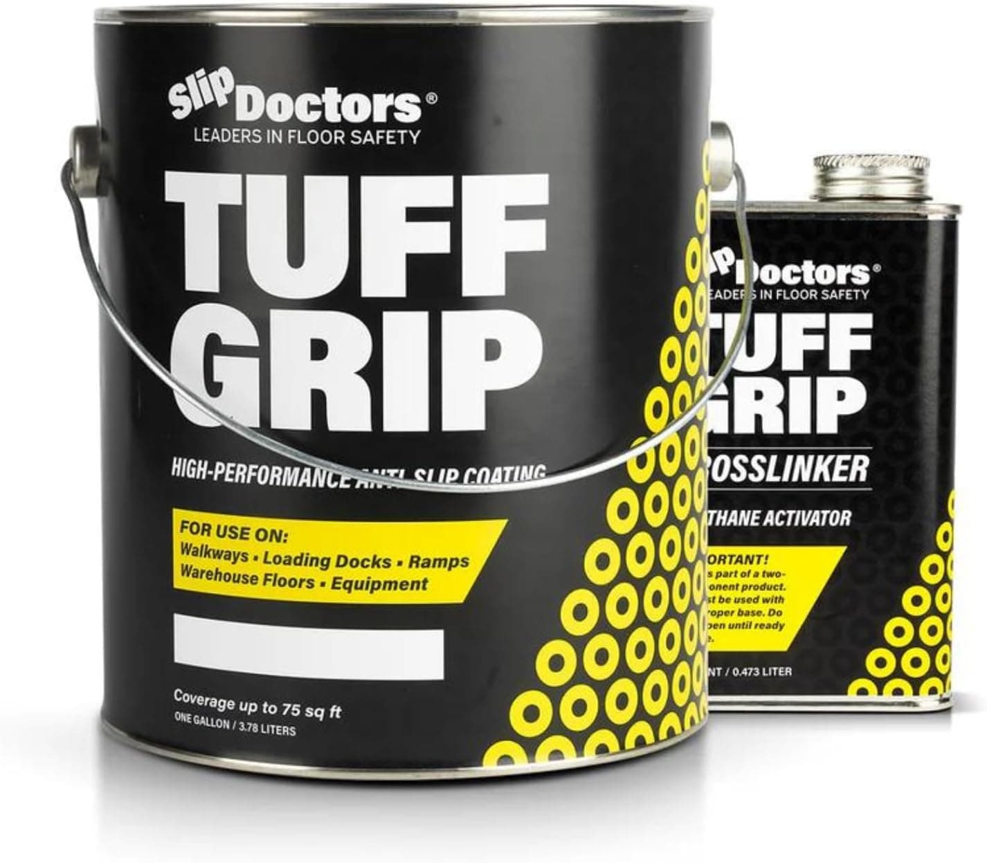 Tuff Grip Extreme Non-Skid Paint for Ramps, Floors, Decks & Stairs – Textured Anti-Slip Grip Coating for Slip Resistant Traction (Light Gray)