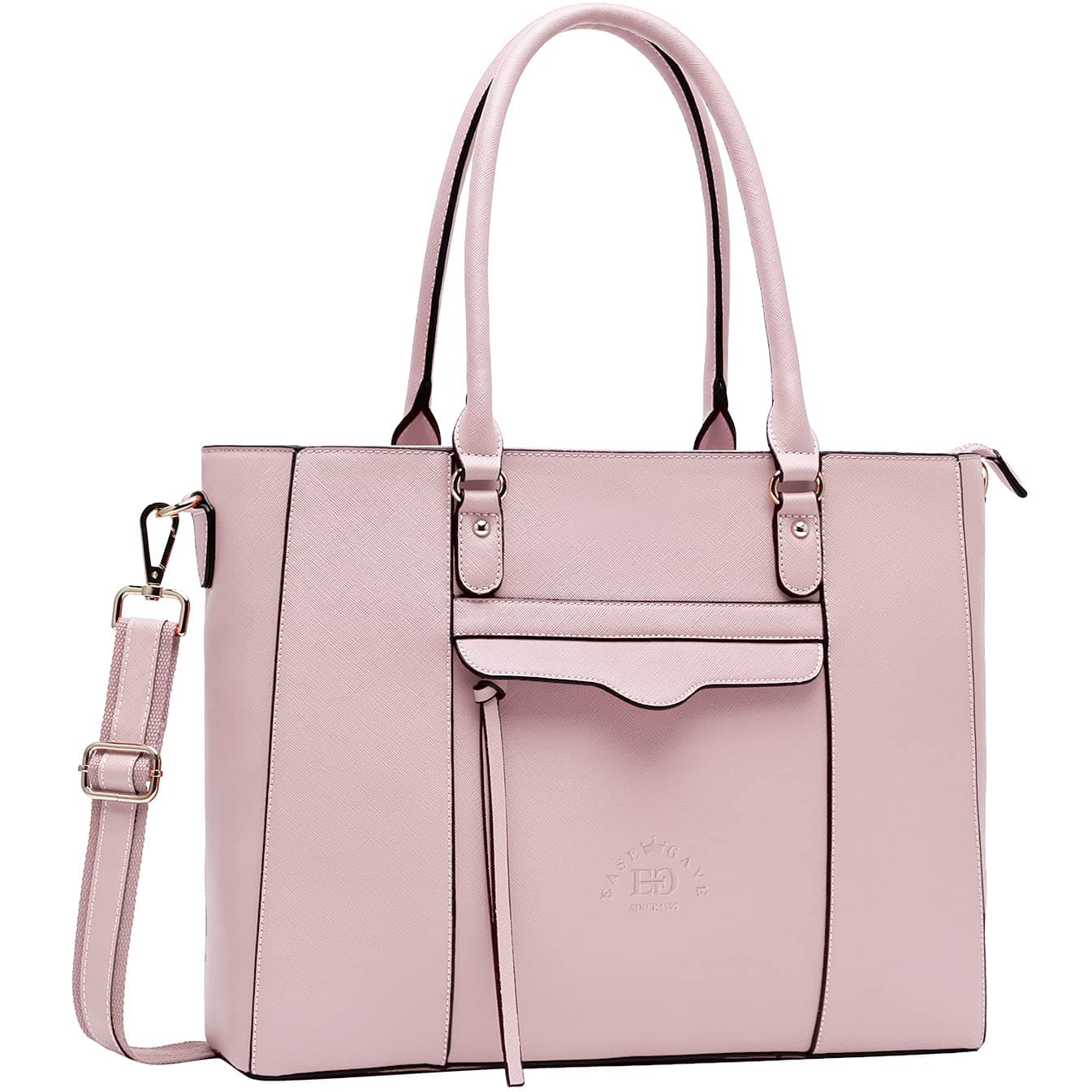 EaseGave Laptop Bag 15.6 Inch Women Business Laptop Tote (T-pink, X-Large), T-pink, XL