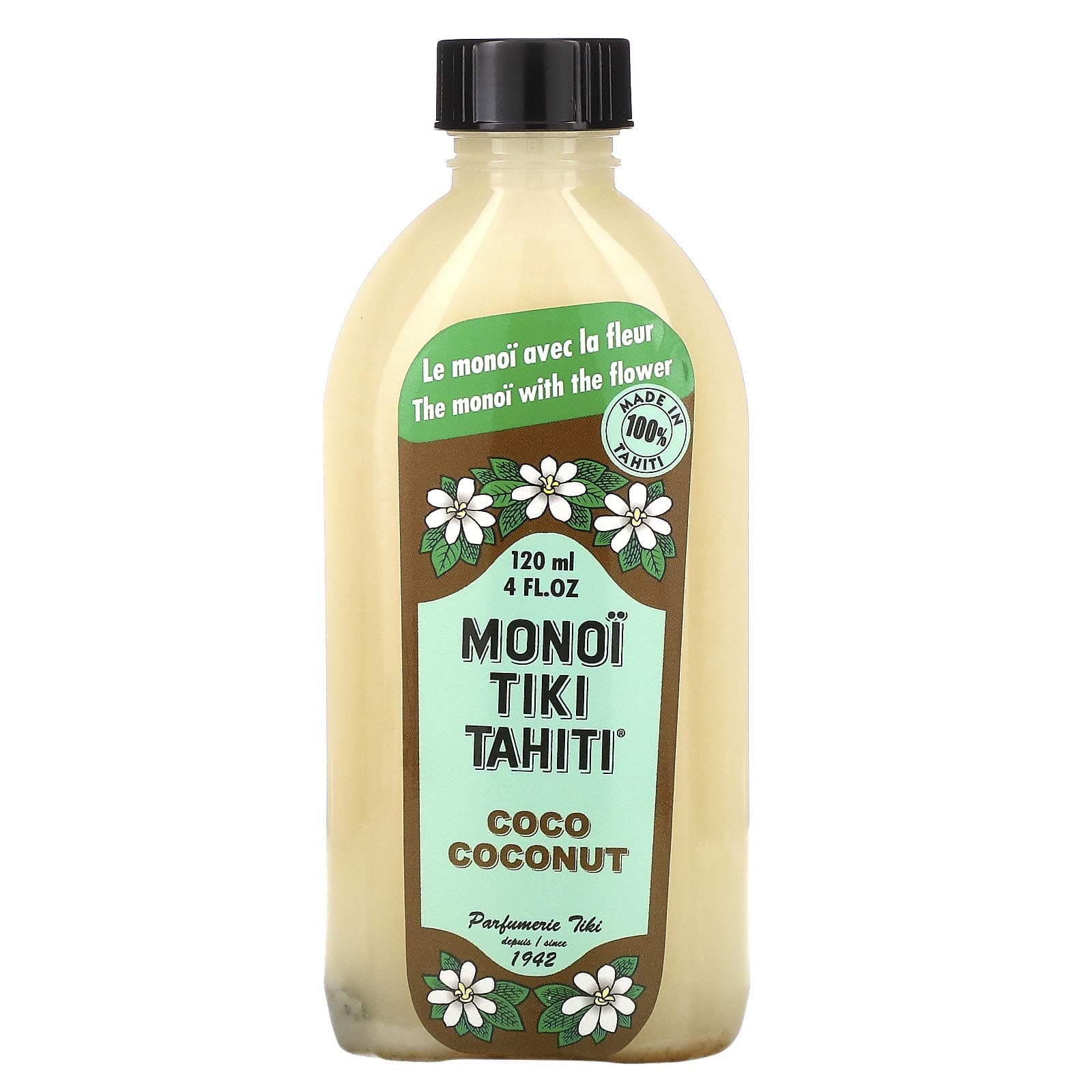 Monoi Tiare Tahiti Coconut Oil Naturel Cosmetics 4 oz Oil
