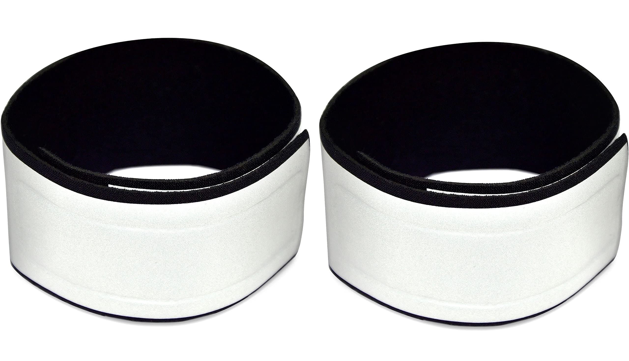 Reflective Ankle Bands: Impressive 1,000+ Foot Visibility with Very Large Reflective Area for Safety during Nighttime - Bright, Comfortable, Neoprene - Straps for Biking, Running and Walking