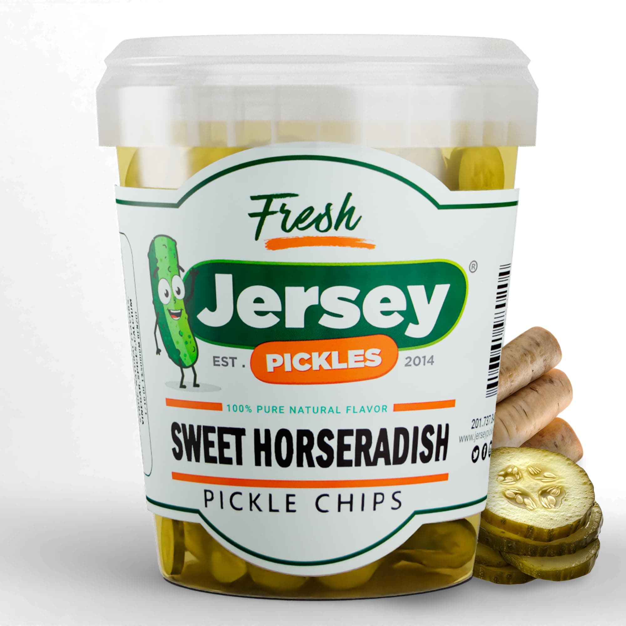 Sweet Horseradish Chips (Quart) - Fresh, Keto-Friendly, and Perfect for Snacks, Sandwiches, or Salads – The perfect Pickle Jars Cornichon for Families or Gatherings