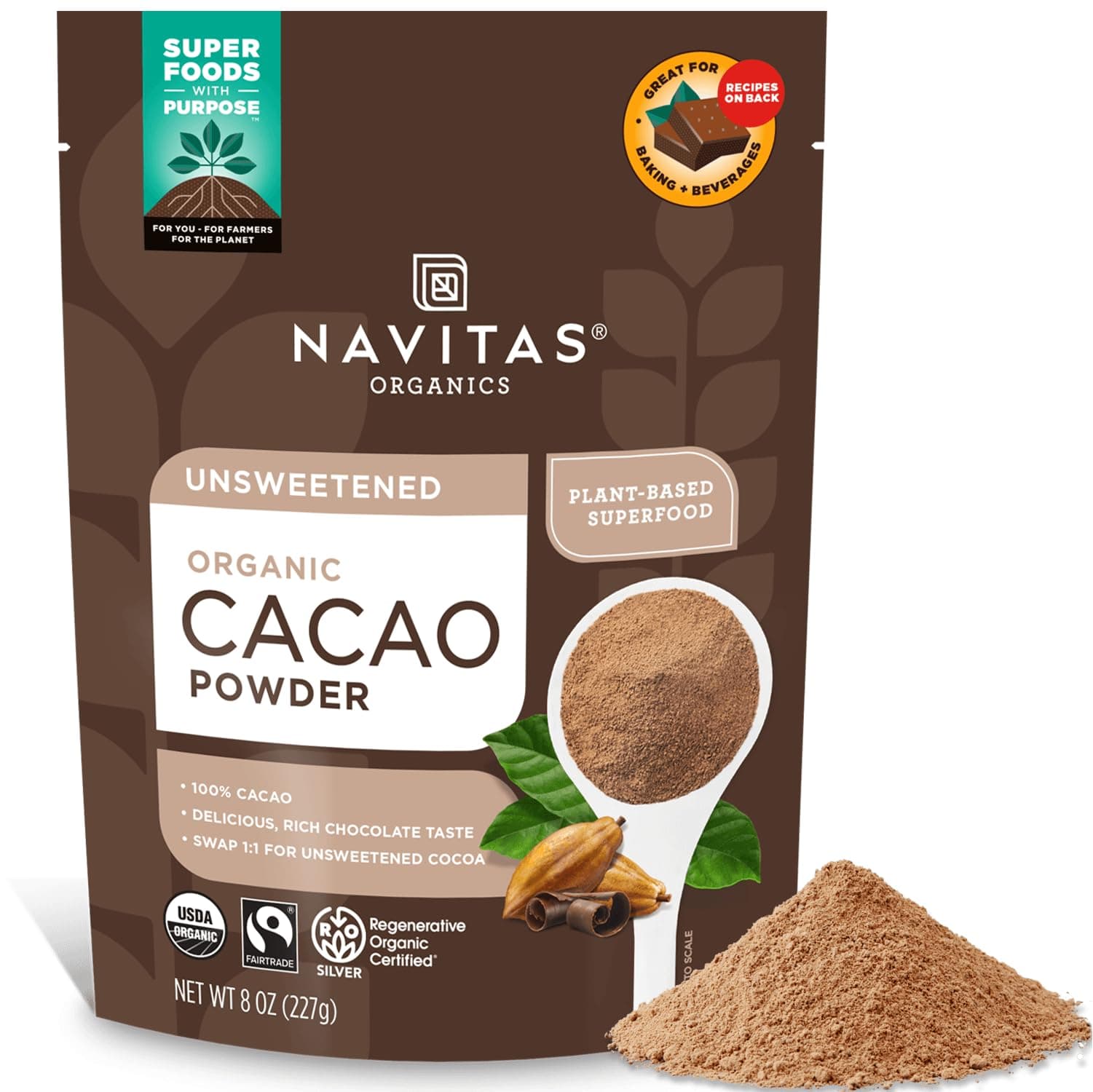 Navitas Naturals Organic Cocoa Powder 227g (7.9 oz)