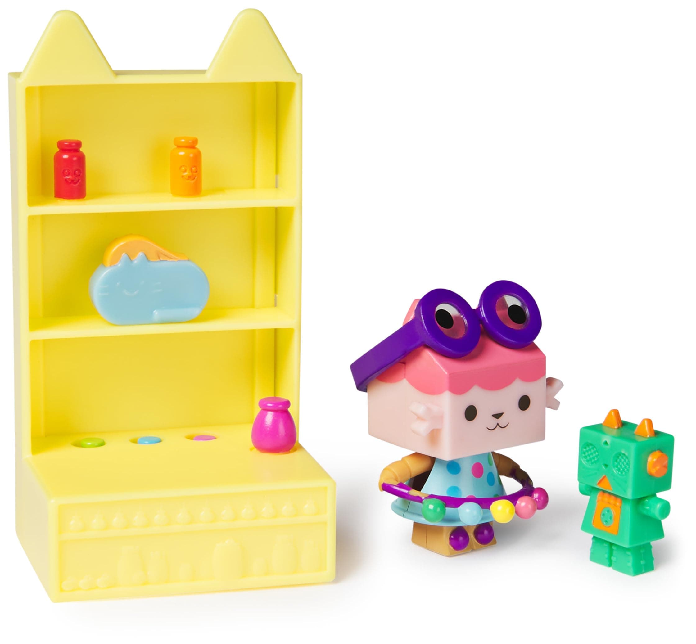 DreamWorks GABBY'S Dollhouse, Celebration Series Baby Box Cat Bobble Figure with Dollhouse Furniture and Accessories, Kids Toys for Girls & Boys Ages 3 and Up