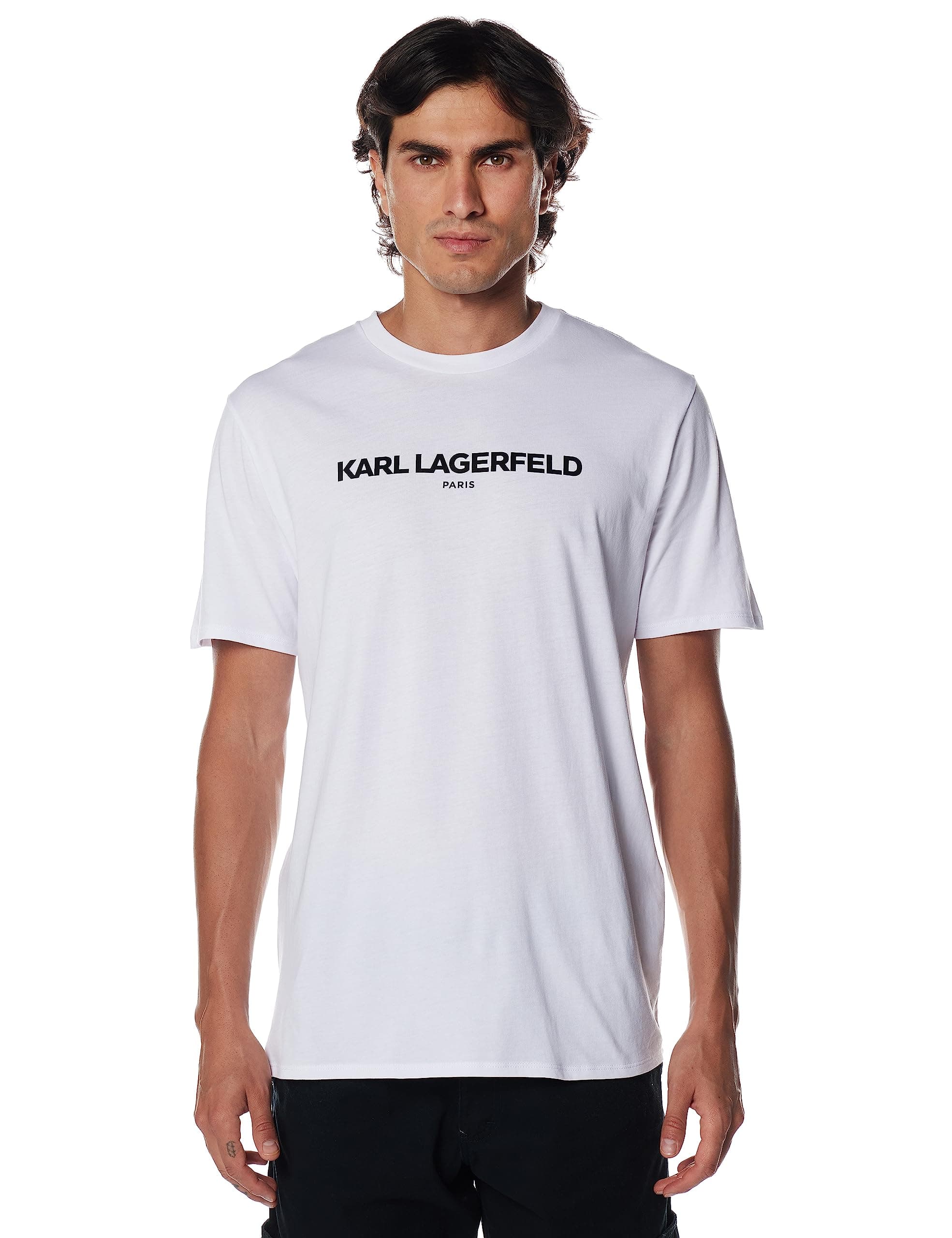 KARL LAGERFELD mens Logo T-shirt, Short Sleeve Crew Neck Men’s Shirt T-Shirt