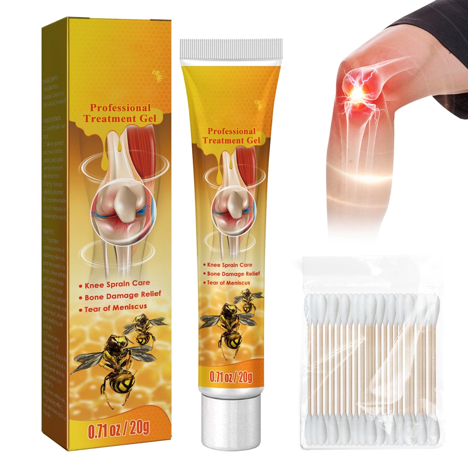 Pain Relieving Gel 2pcs - Joint Relief Cream for Shoulders, Legs, Hands, Back & Knee - Instant Massage Muscle Gel for Daily Pain Relief