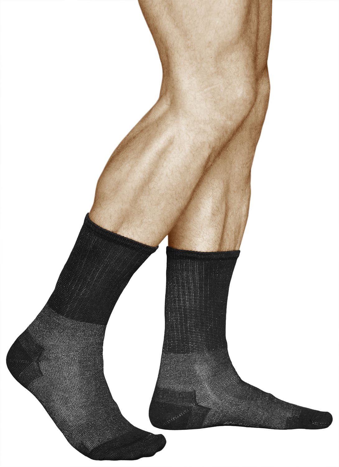 Men's Soft-Top 12% Silver Fibre Comfort Socks, Antibacterial for Sensitive Feet