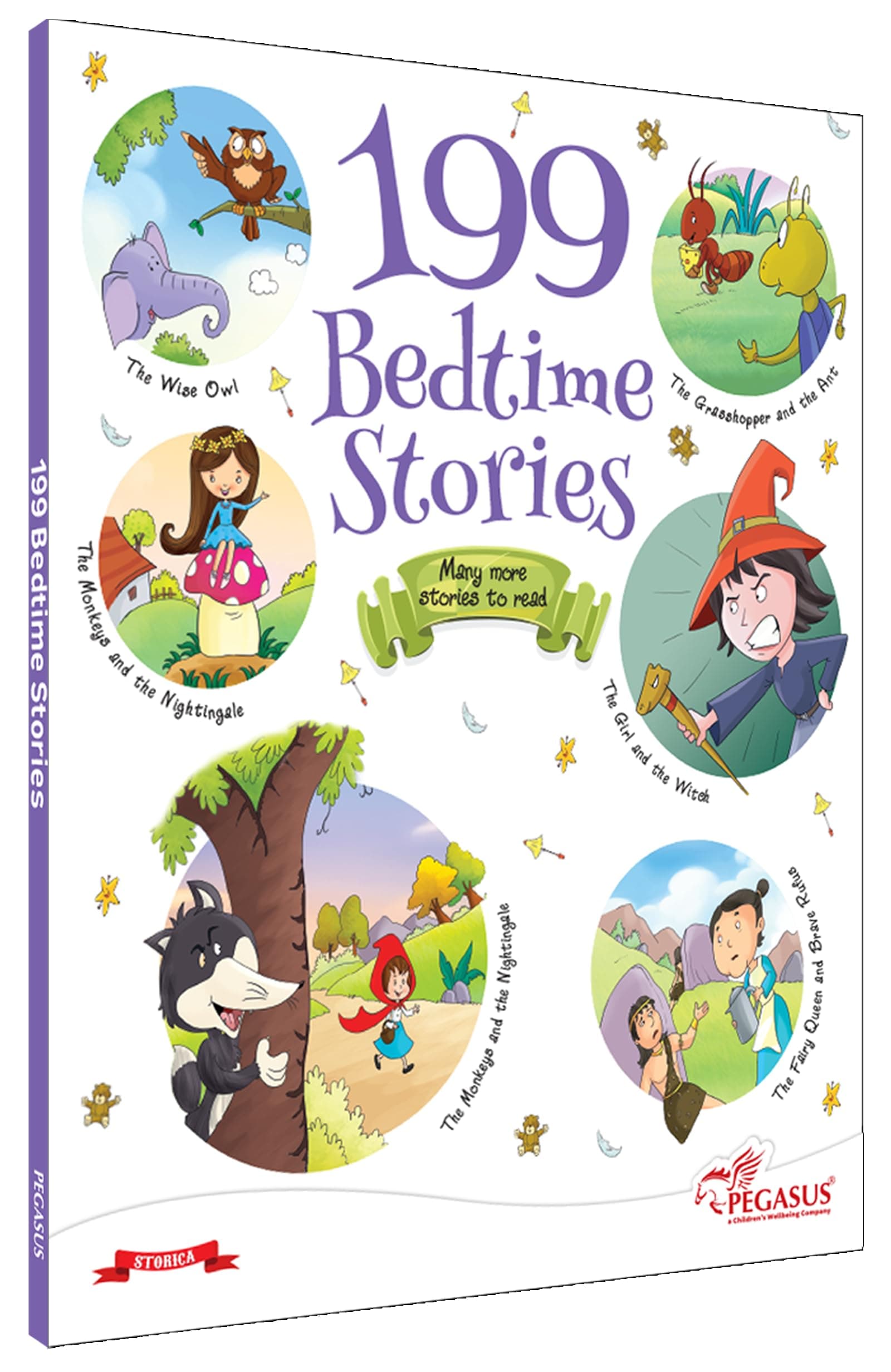 199 Bedtime Stories with colorful Pictures for 3-6 Years Old Kids & Children