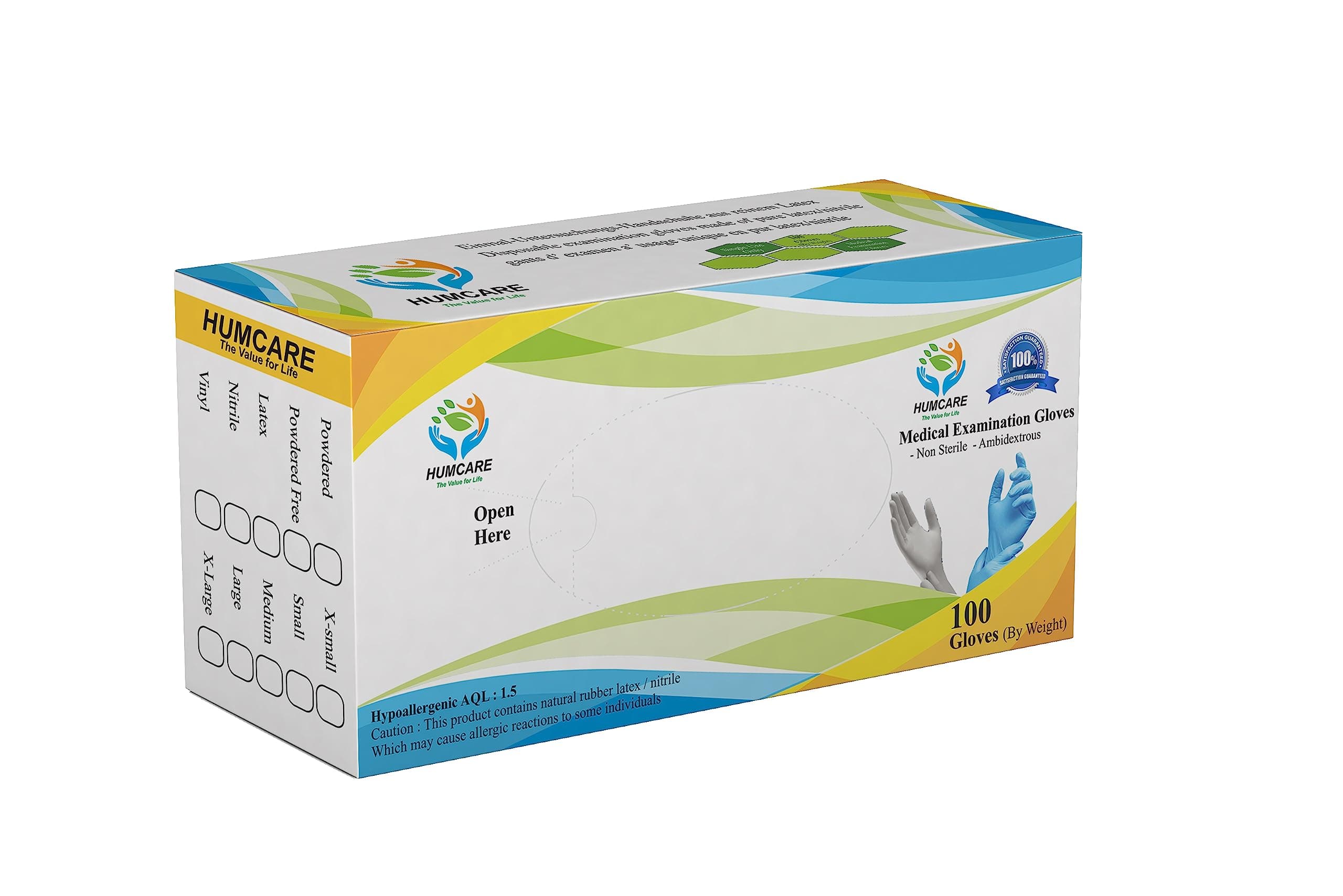 Disposable Latex Examination Gloves Natural White Latex Powder Gloves Medium Pack of 100