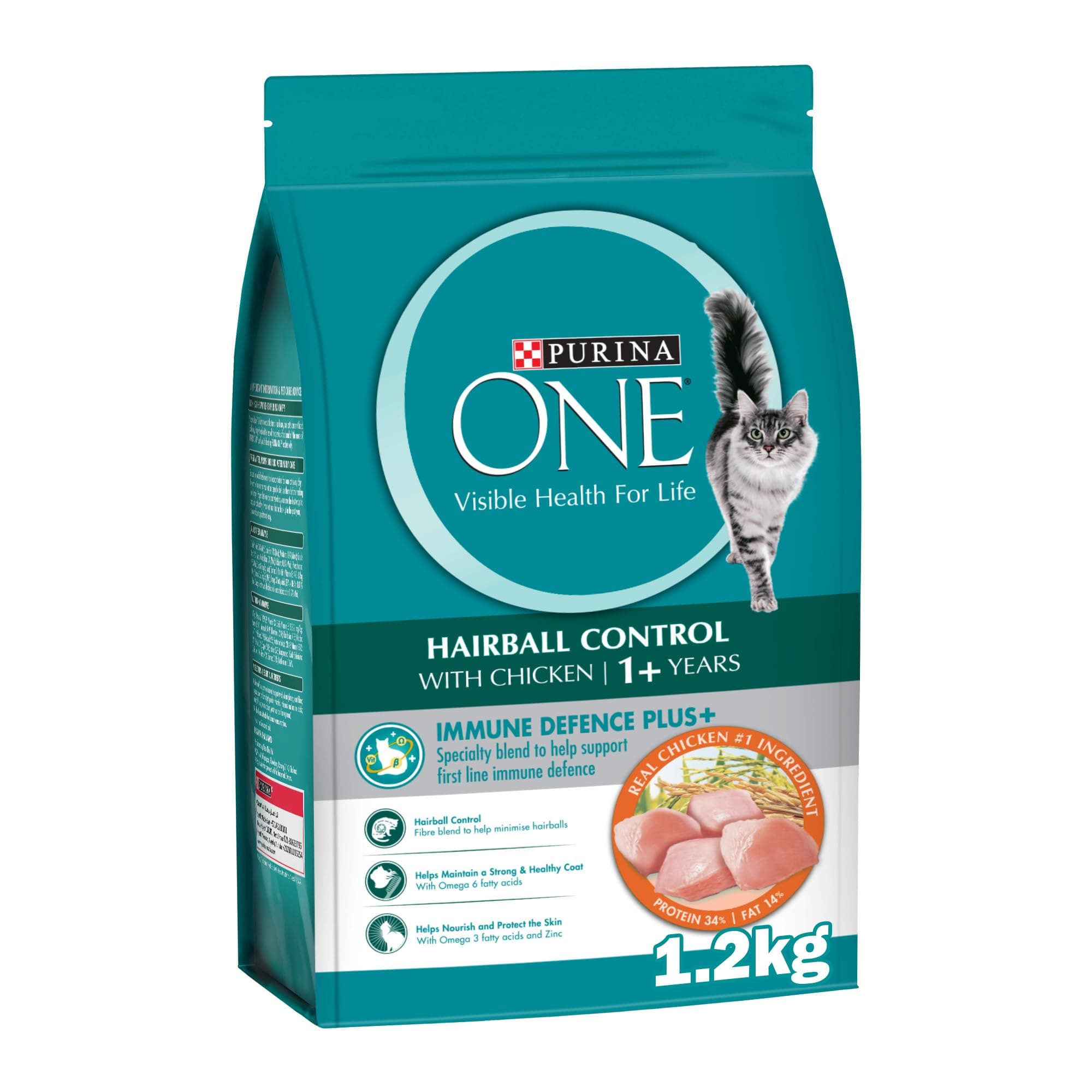 – One Cat Food with Hairball Control Chicken Flavour Promo Price (1.2kg)