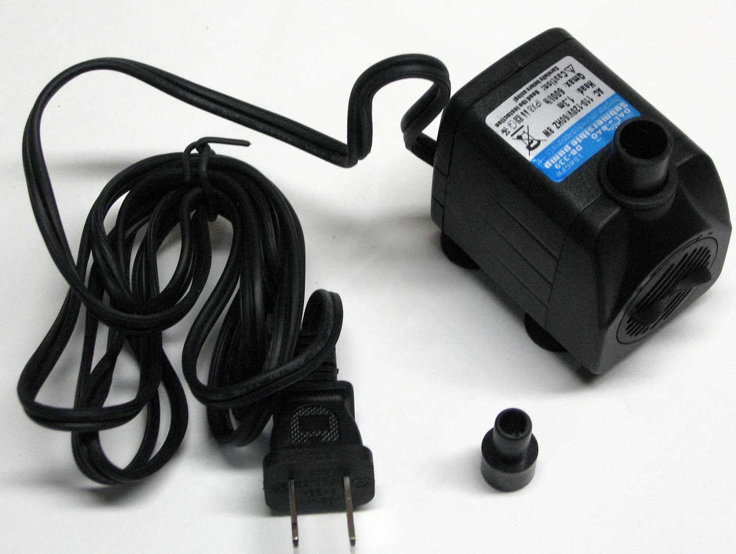 Bamboo Accents - Dai Bao 160GPH 120V Submersible Fountain Pump (2-Wire), DB-339