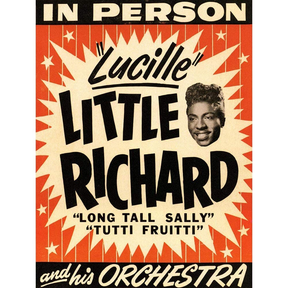 Wee Blue Coo Music Concert Advert Little Richard Lucille Orchestra USA Art Print Poster Wall Decor 12X16 Inch