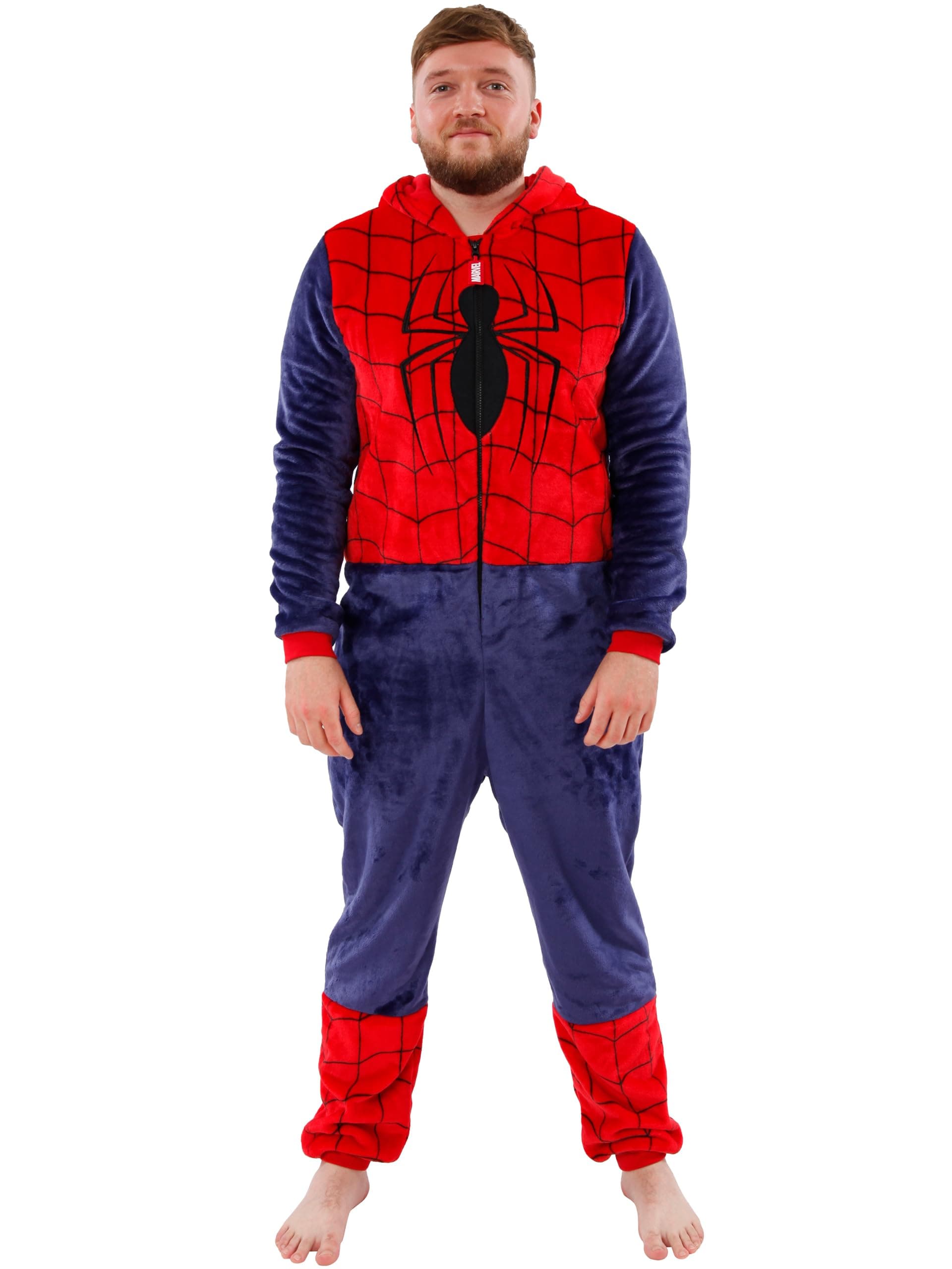 Marvel Onesies For Men | Mens Spiderman Onesie | Spiderman Costume Adult