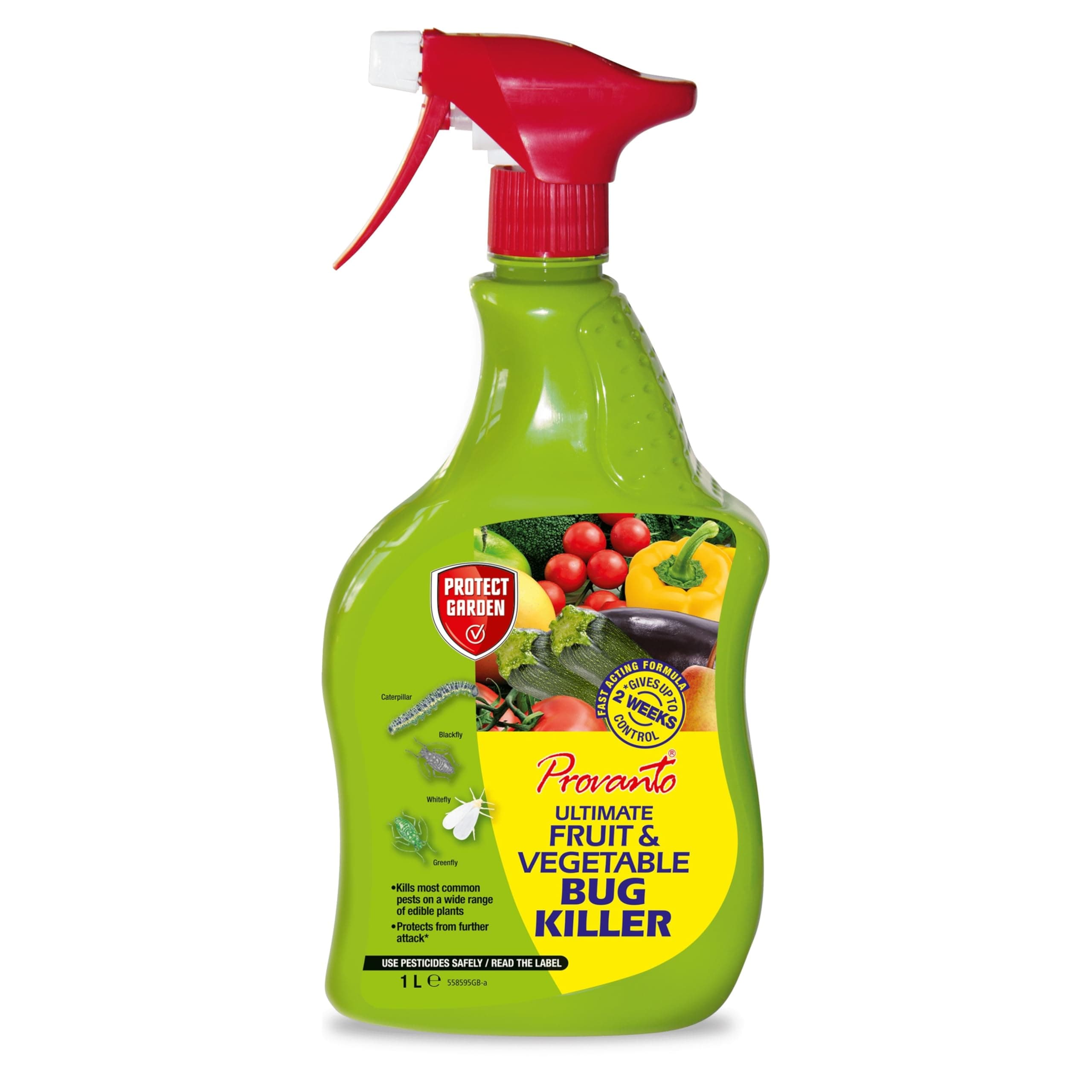 Ultimate Fruit and Vegetable Bug Killer, 1L - Fast Acting Bug Spray - 2 Weeks Protection for Fruit and Vegetable Plants - Contact Insecticide for Indoor & Outdoor Plants