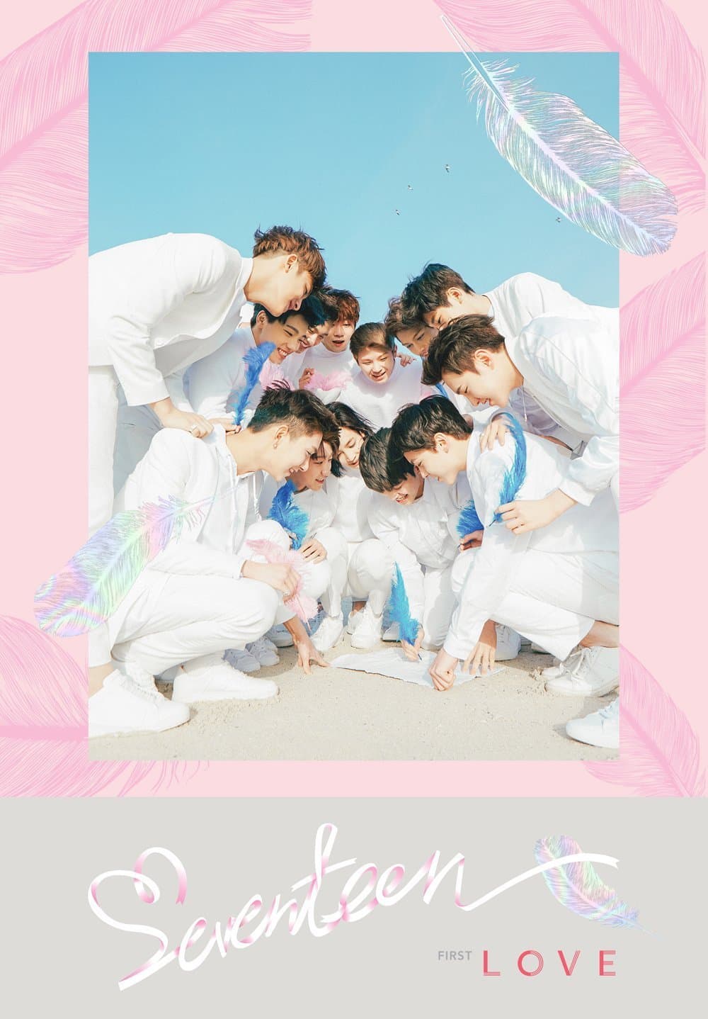 SEVENTEEN - [ FIRST LOVE & LETTER ] 1st Album LOVE ver. CD+148p Photo Book+Post Card Set(3p)+1p Photo Card+Sticker K-POP Sealed