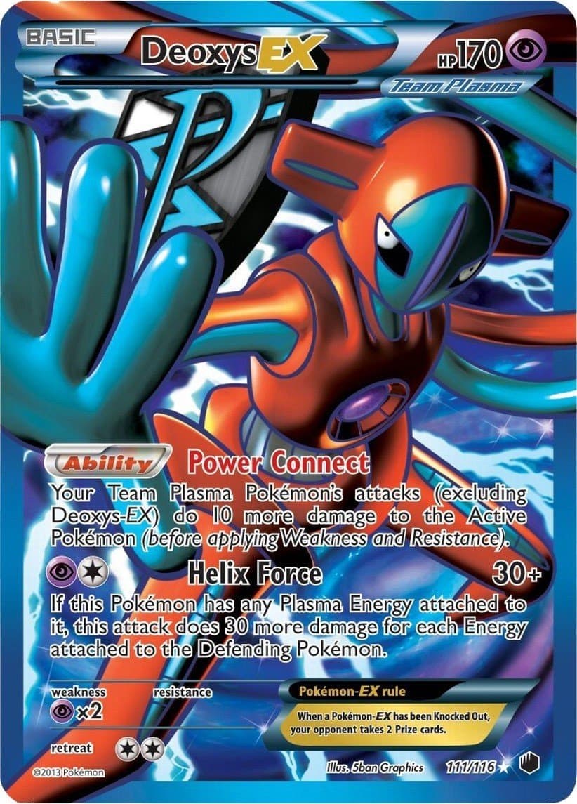 Deoxys Ex Full Art Plasma Freeze 111/116 Pokemon Card