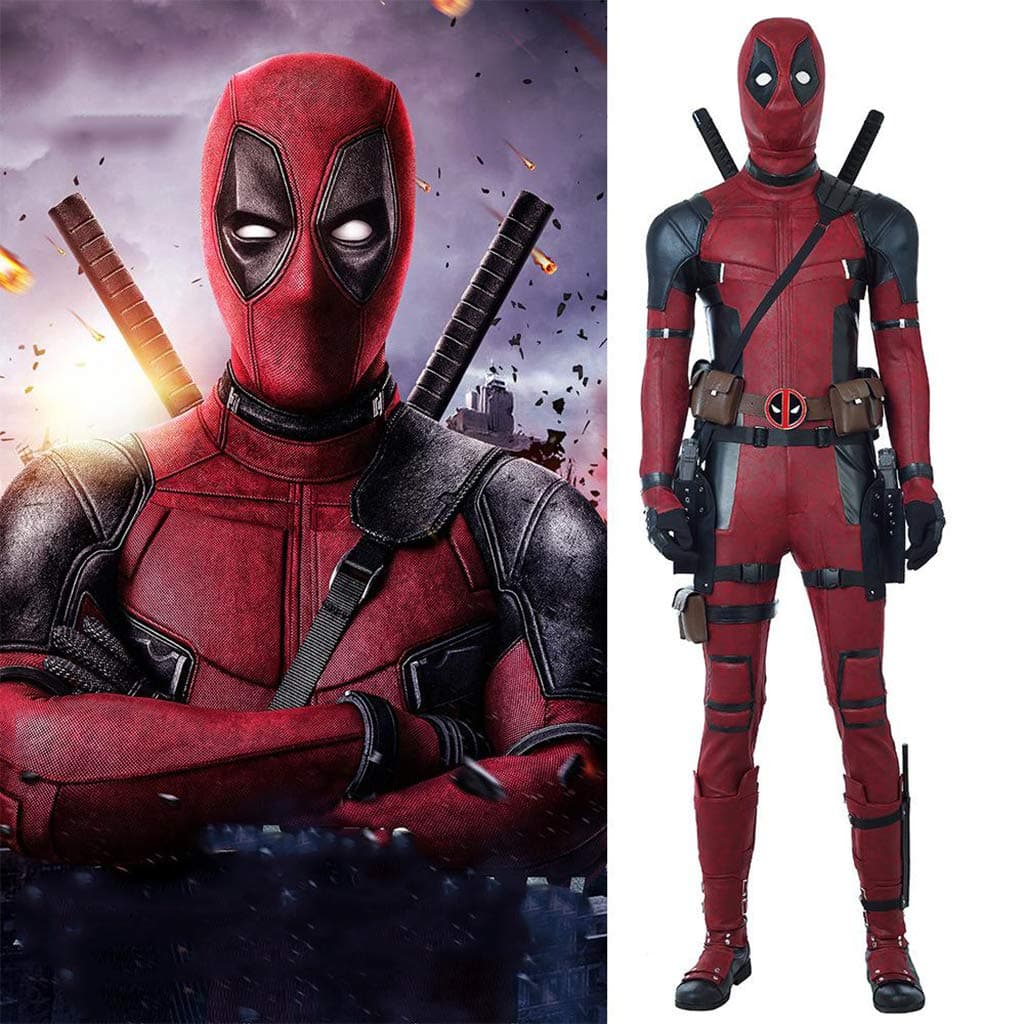 Fancy Dress For Adults, Cosplay Deadpool Bodysuit Costume Clothes Christmas Halloween Fancy Dress For Adult Wear M