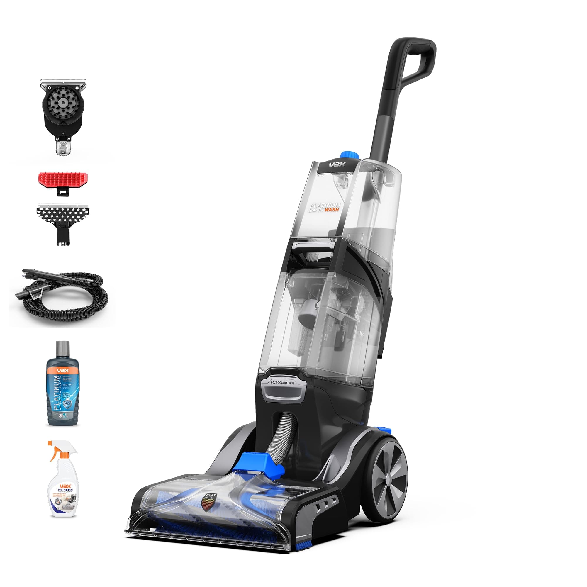 Platinum Smartwash Carpet Cleaner | Kills Over 99 Percent of Bacteria | Motion Sense Technology – CDCW-SWXS, Charcoal/Blue, 3.5 Litre, 1200W