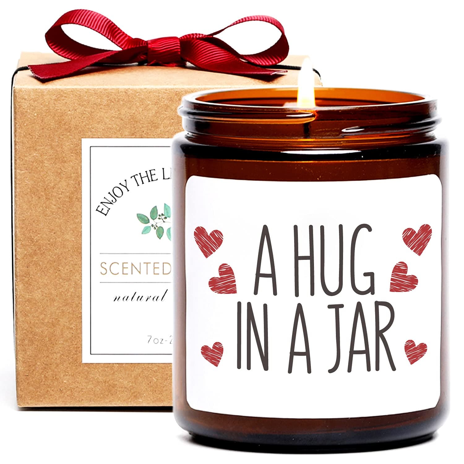 Sympathy Gifts for Loss of Loved One,Get Well Gifts for Women, Hug in a Jar Candle, Condolences Gift for Loss,Sympathy Candle,Get Well Soon,Thank You,Cheer Up, Divorce, Relaxation Gift for Friend