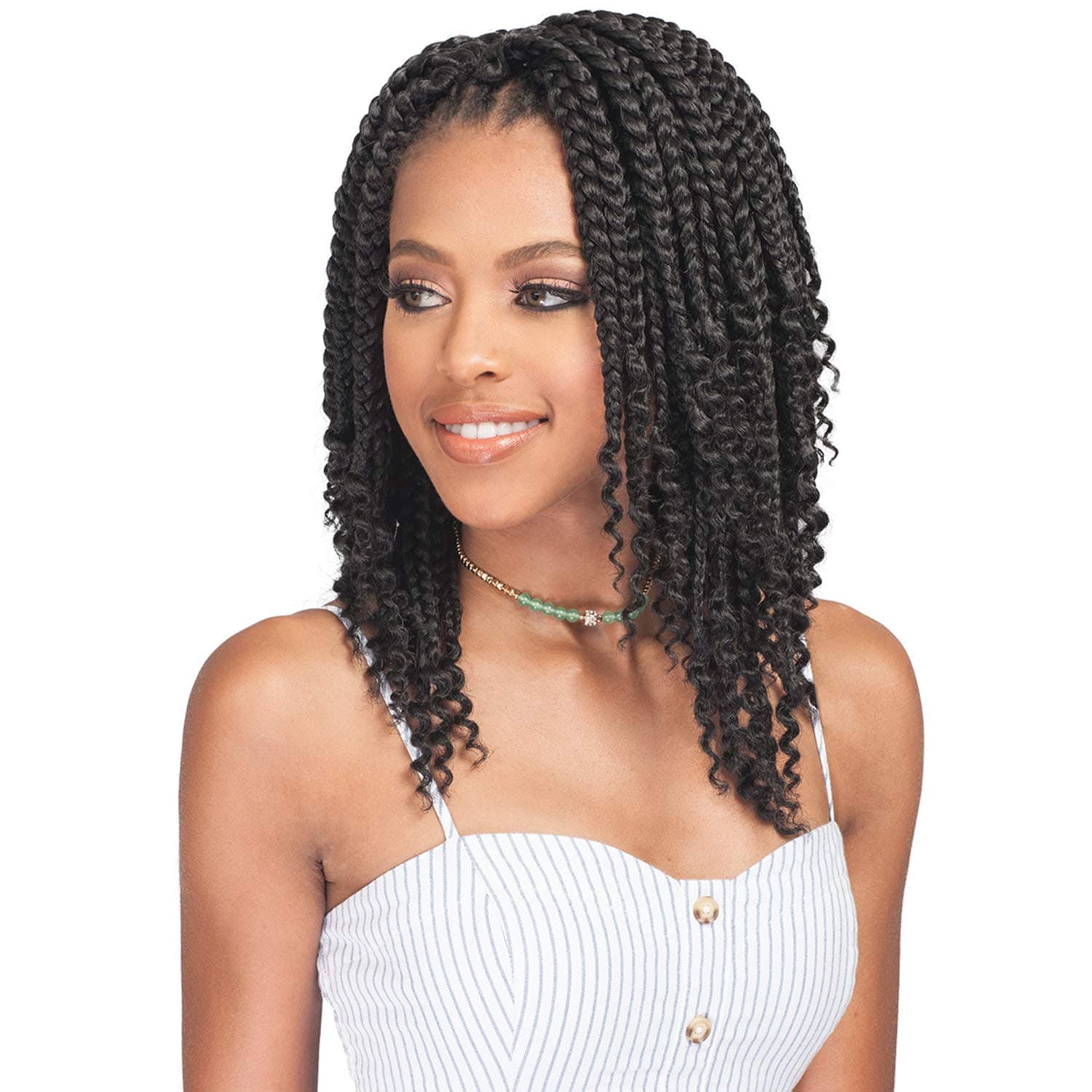6 Packs/Lot Bobbi Boss Synthetic Hair Crochet Braids Bomba Box Braid Curly Tips 10" (T1B/27)