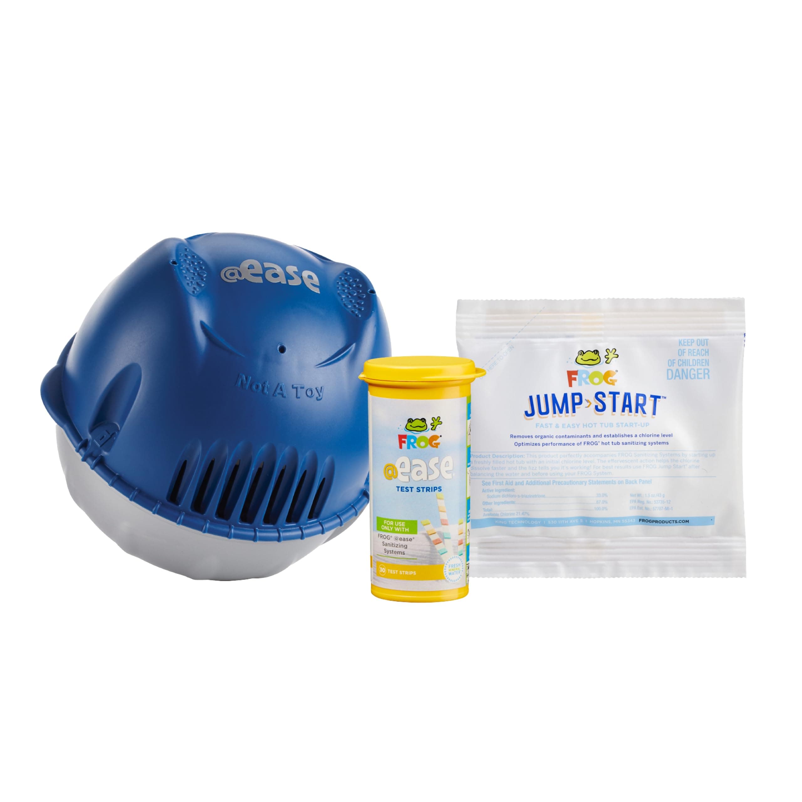 @Ease Floating System for Hot Tubs - Quick & Easy Self-Regulating Hot Tub Sanitizer - Hot Tub Maintenance System with Sanitizing Minerals & SmartChlor Technology