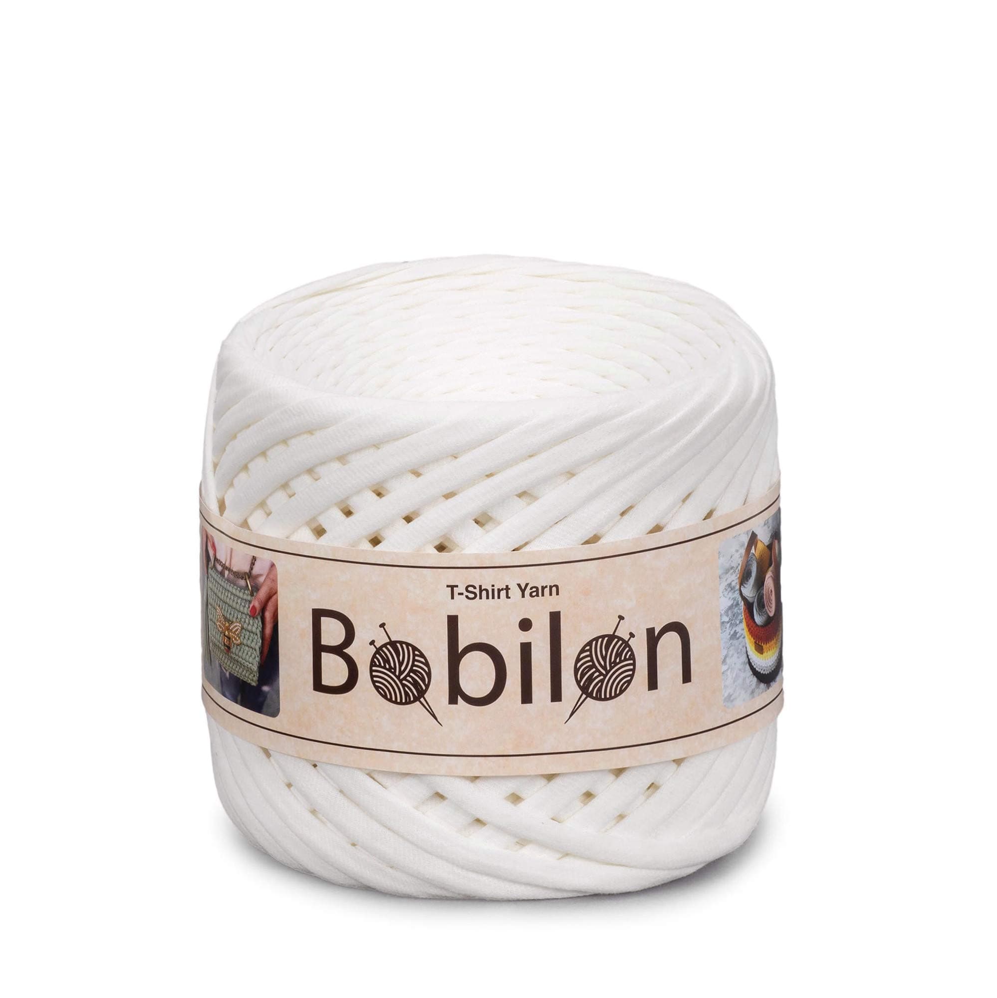 Cotton T-Shirt Yarn – 3–5 mm Jersey Ribbon for Crochet, Knitting, Macrame, DIY Crafts – 110 Yards – Fettuccini Zpagetti Style – Organic Cotton Thread - Ice-Cream