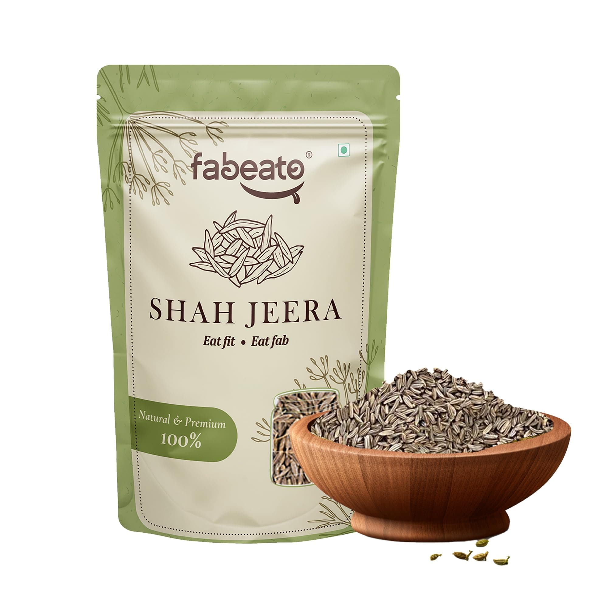 Fabeato Natural Premium Fresh Shah Jeera For Indian Cooking 200gram| Caraway Seeds | Afhghani Jeera| Shahi Jeera|Biriyani Jeera