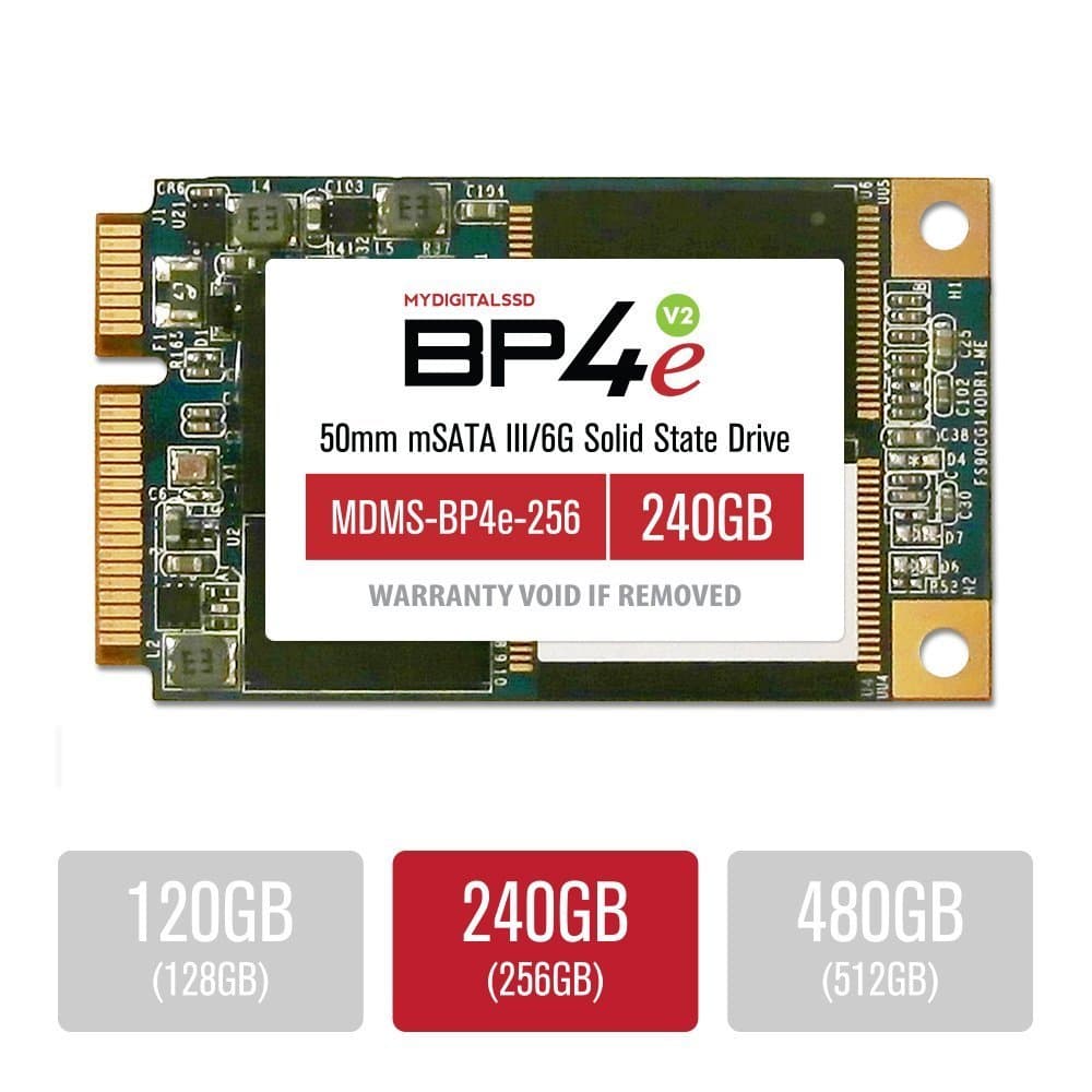 MyDigitalSSD 240GB 50mm BP4 Eco mSATA SSD SATA 6G - MDMS-BP4e-256