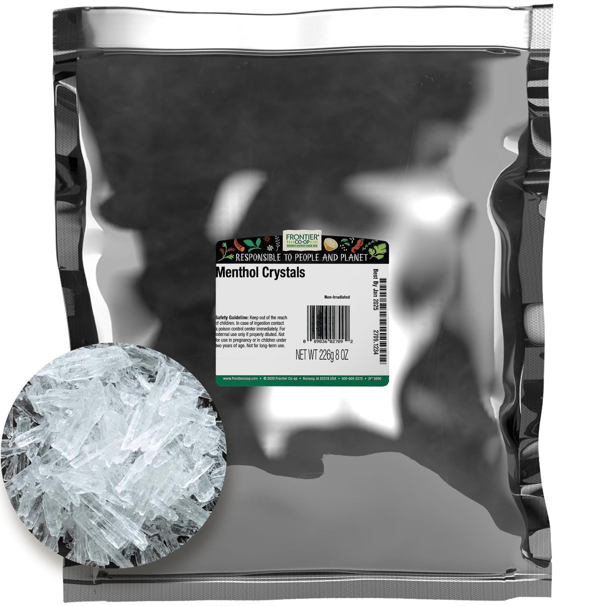 Frontier Bulk Menthol Crystals, 16 Ounce